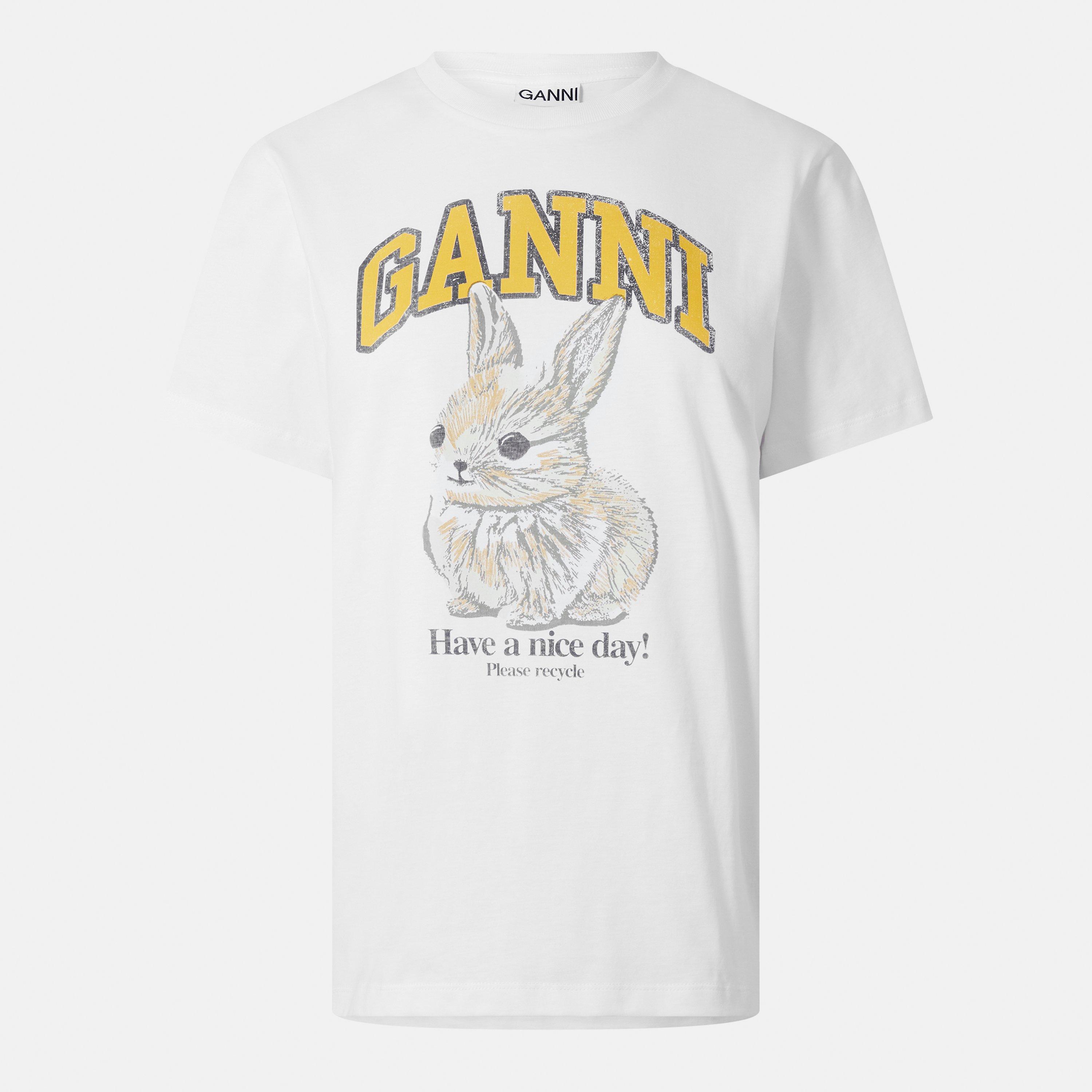 Bright White - Ganni - Bunny T-Shirt - 1
