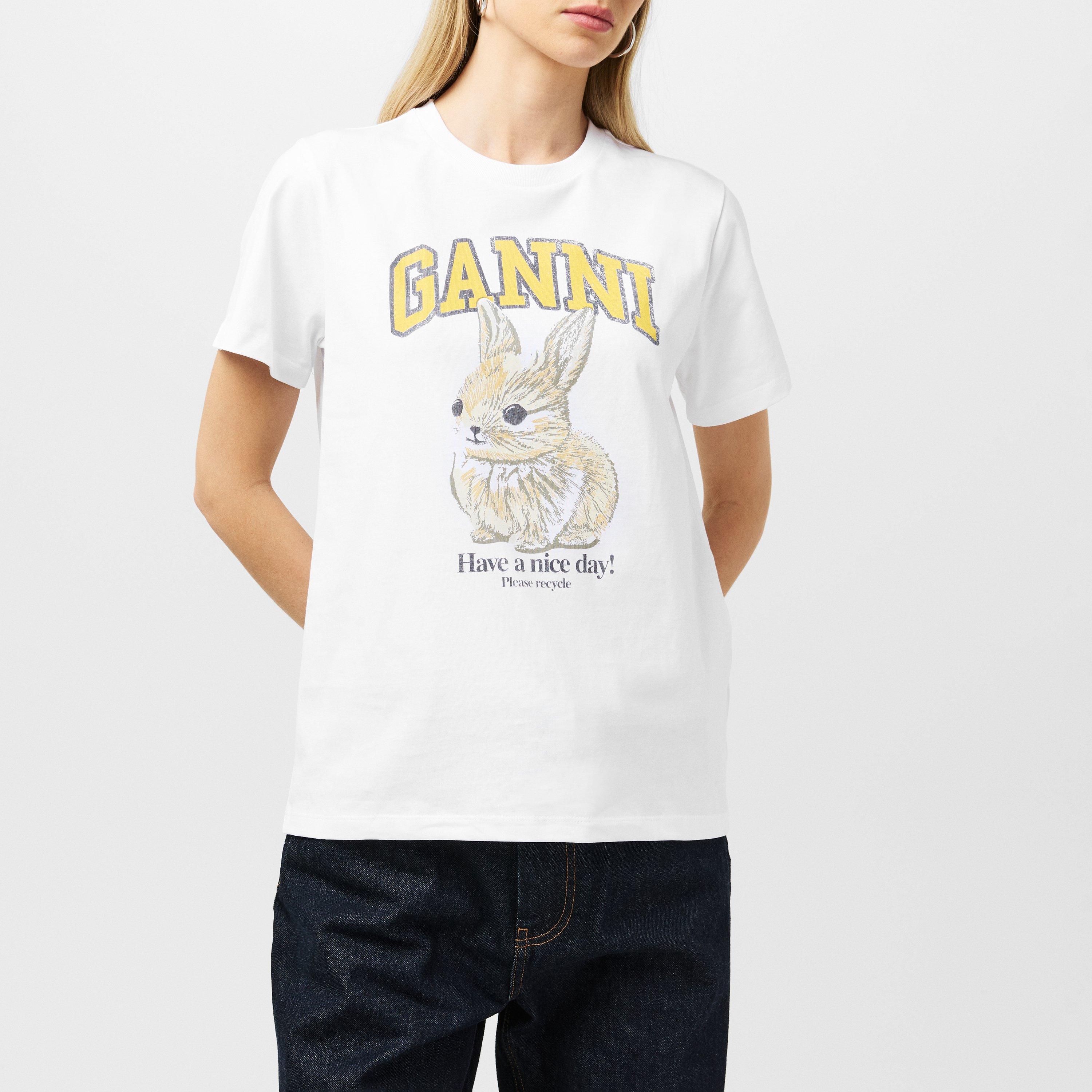 Bright White - Ganni - Bunny T-Shirt - 3