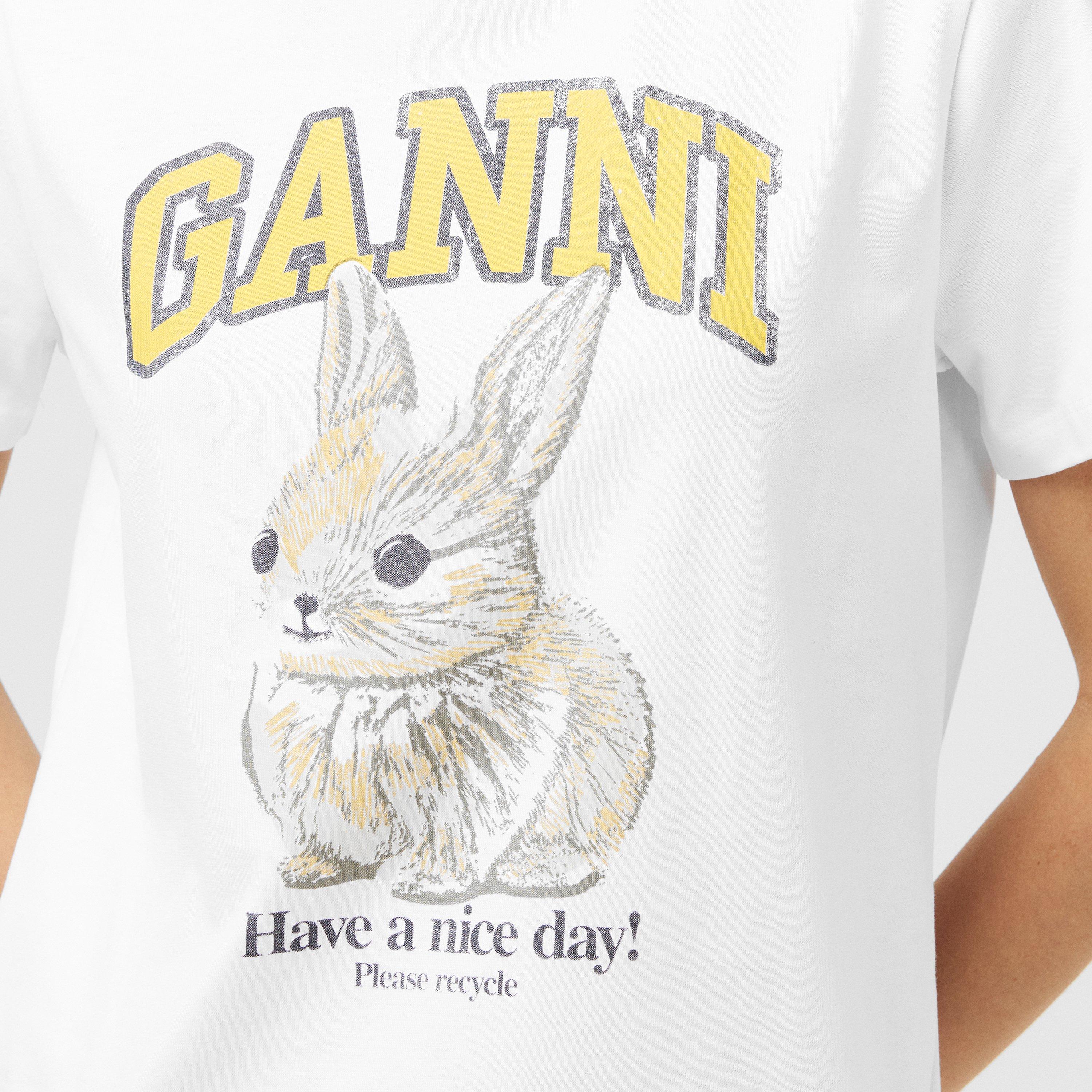 Bright White - Ganni - Bunny T-Shirt - 5