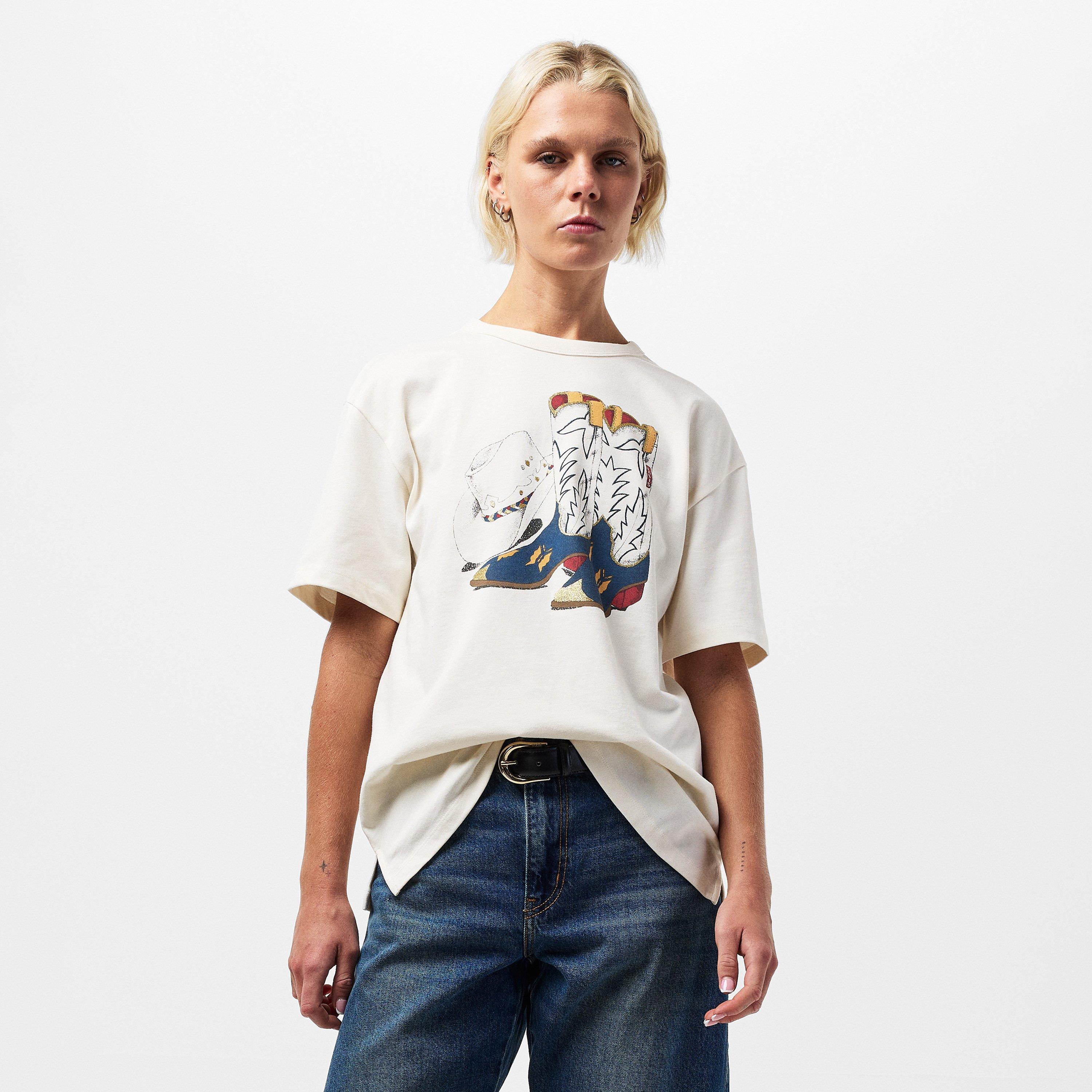 Cowboy Boot - Levis - Women's Oversized T-Shirt - 3