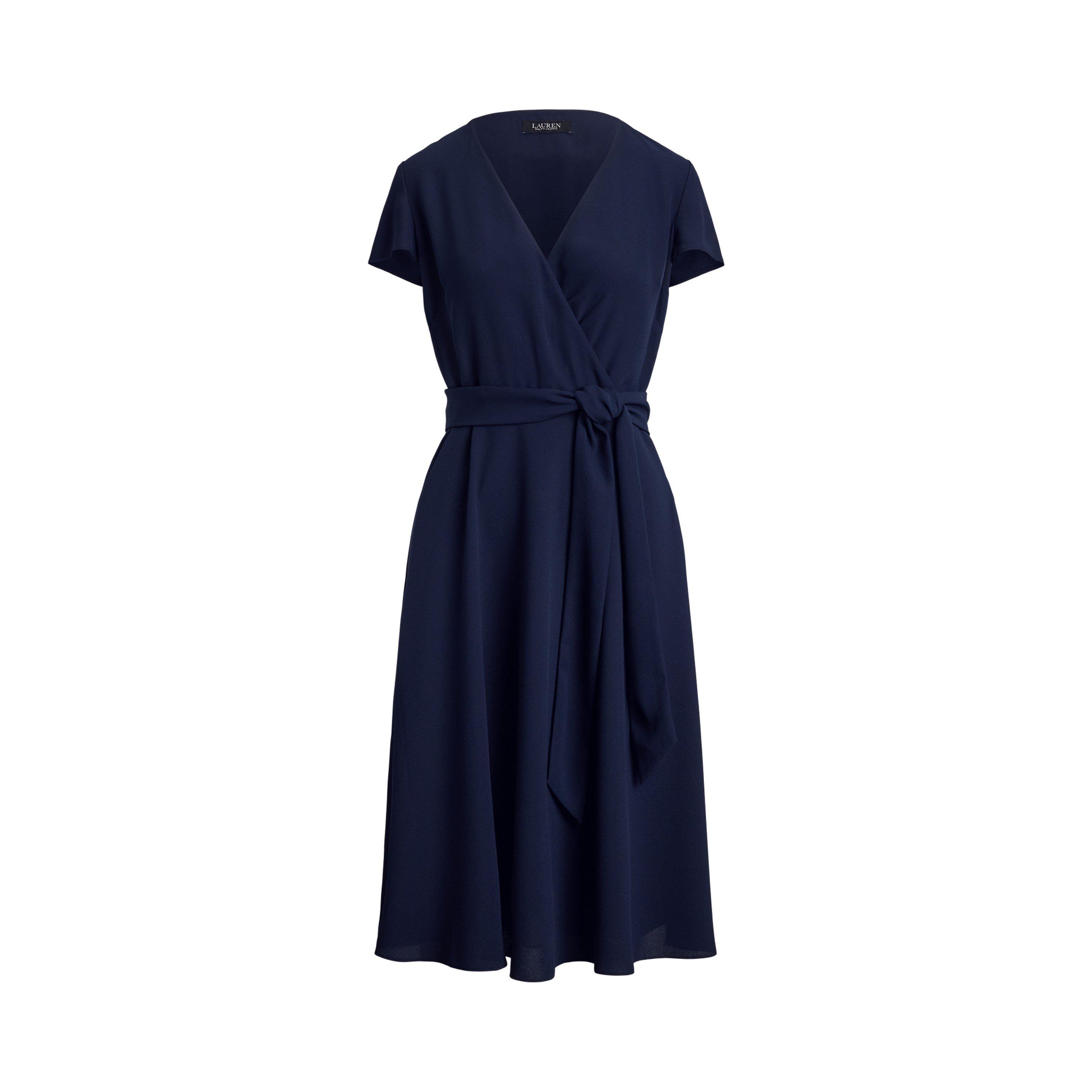 Lauren by Ralph Lauren Women's Wrap Dress - LAUREN NAVY - Size 14 (L)