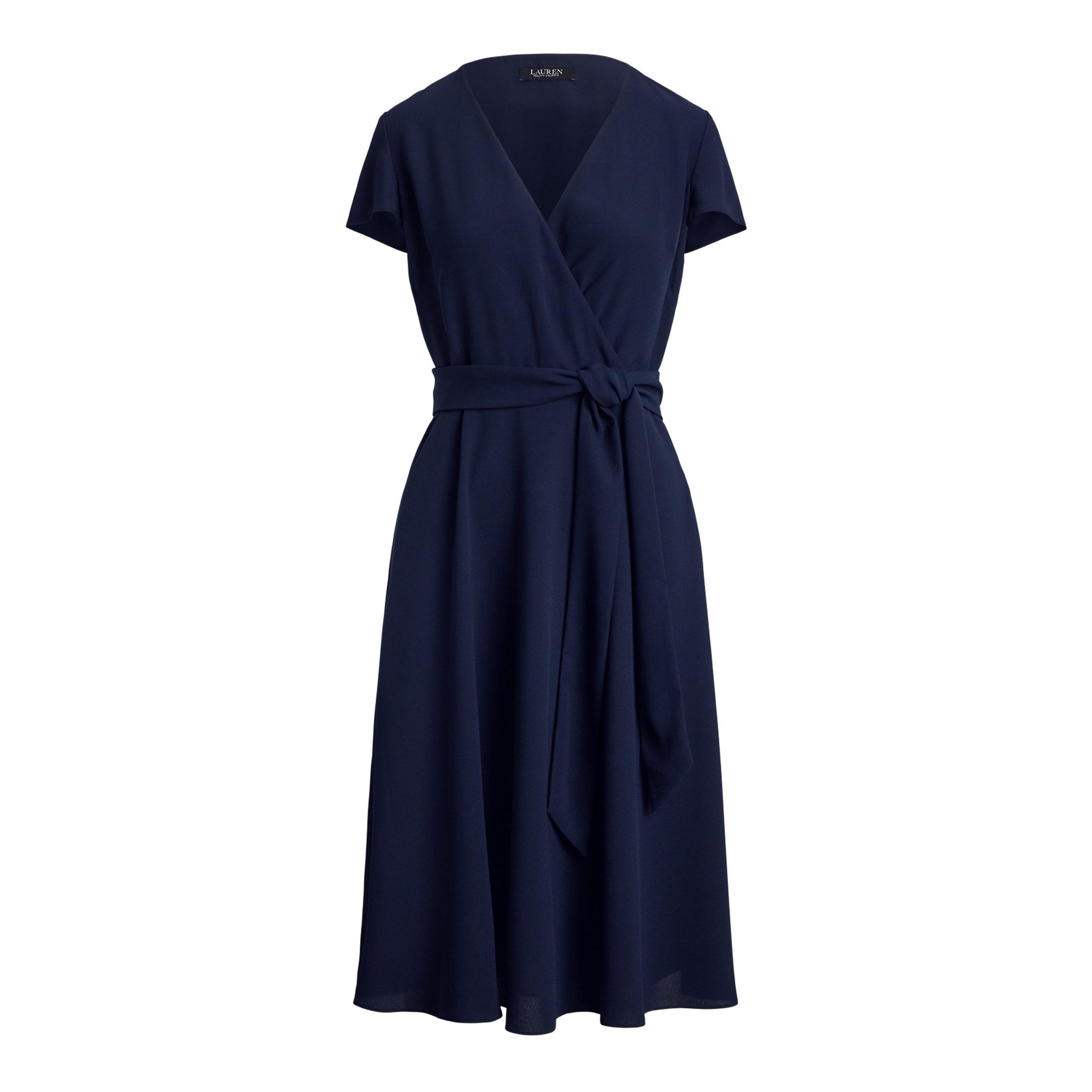 Lauren By Ralph Lauren Women's Wrap Dress - Lauren Navy - 10 (S)