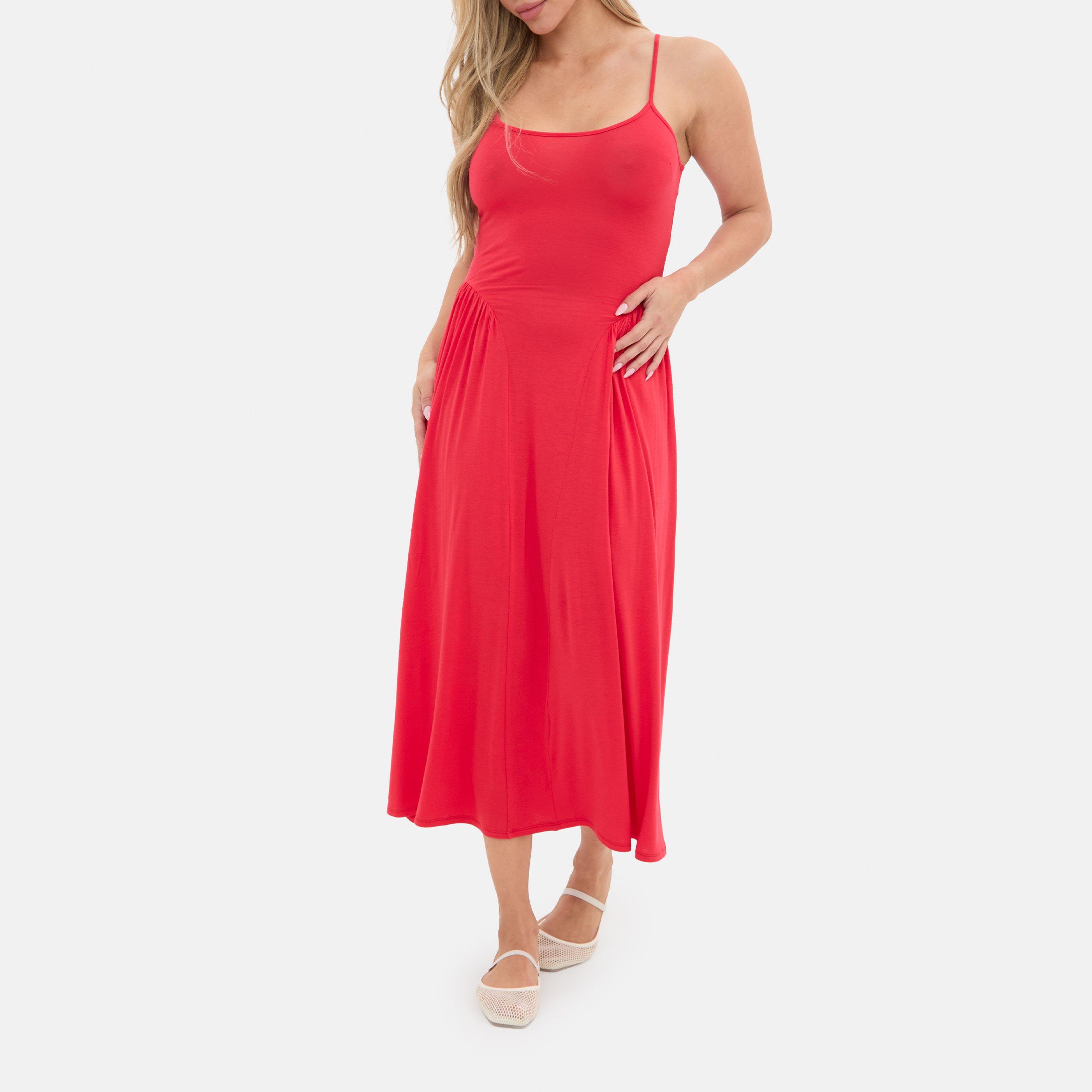 Red - I Saw It First - Strappy Jersey Tie Back Midi Dress - 2