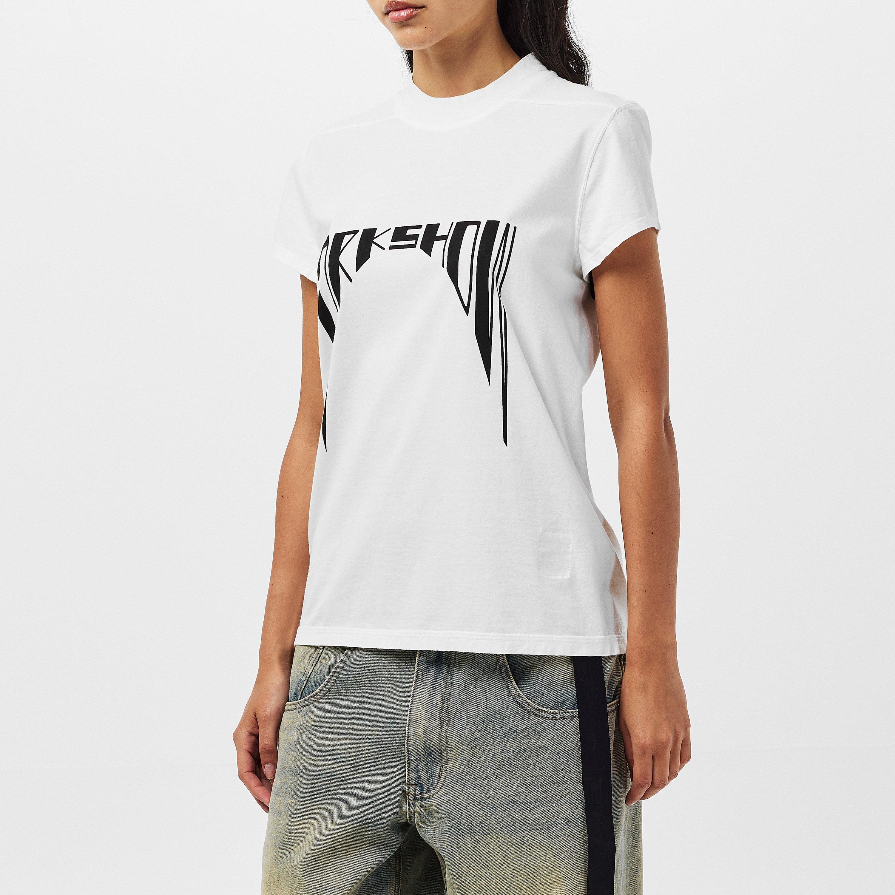 Milk/Black - Rick Owens Drkshdw - Logo T-Shirt - 3