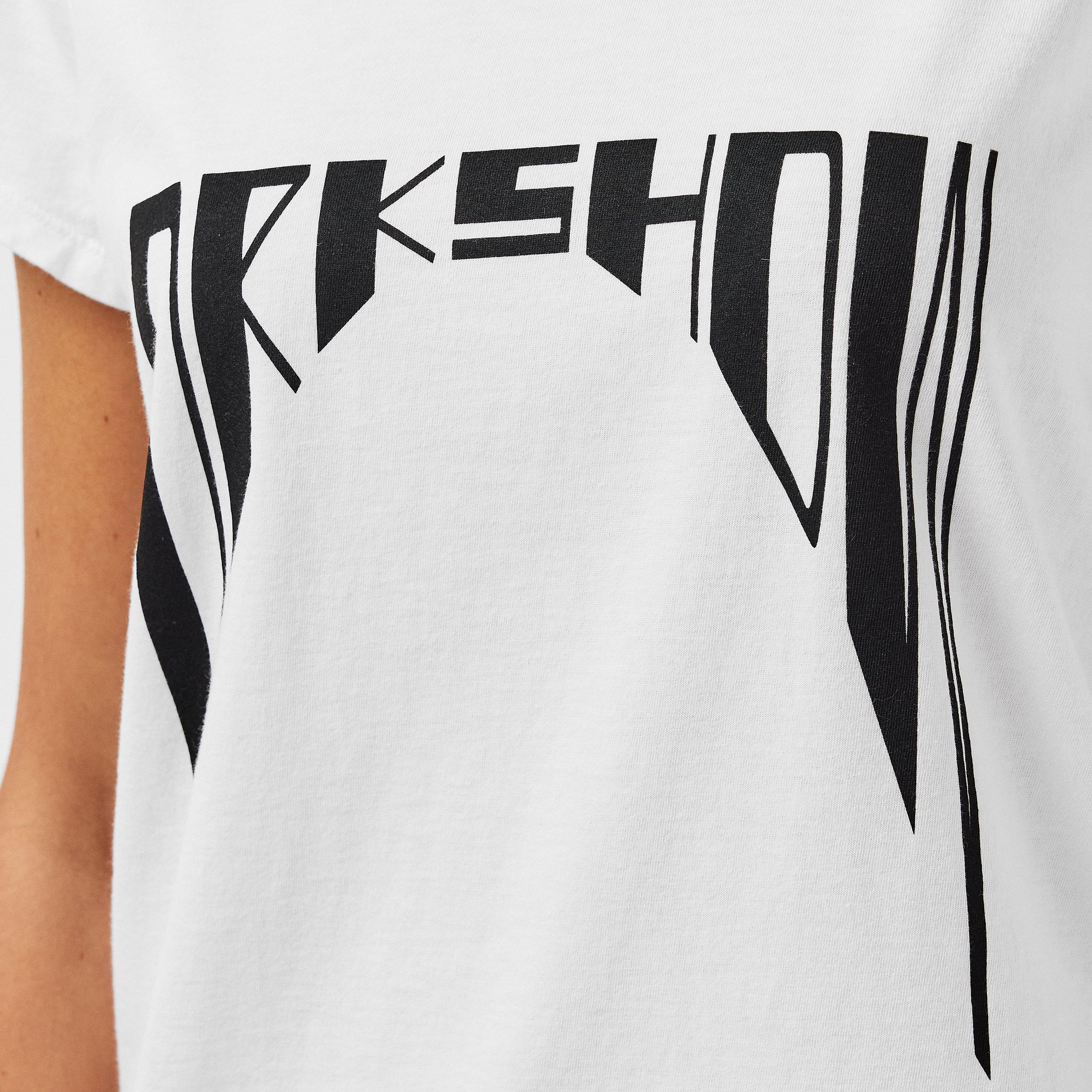 Milk/Black - Rick Owens Drkshdw - Logo T-Shirt - 5