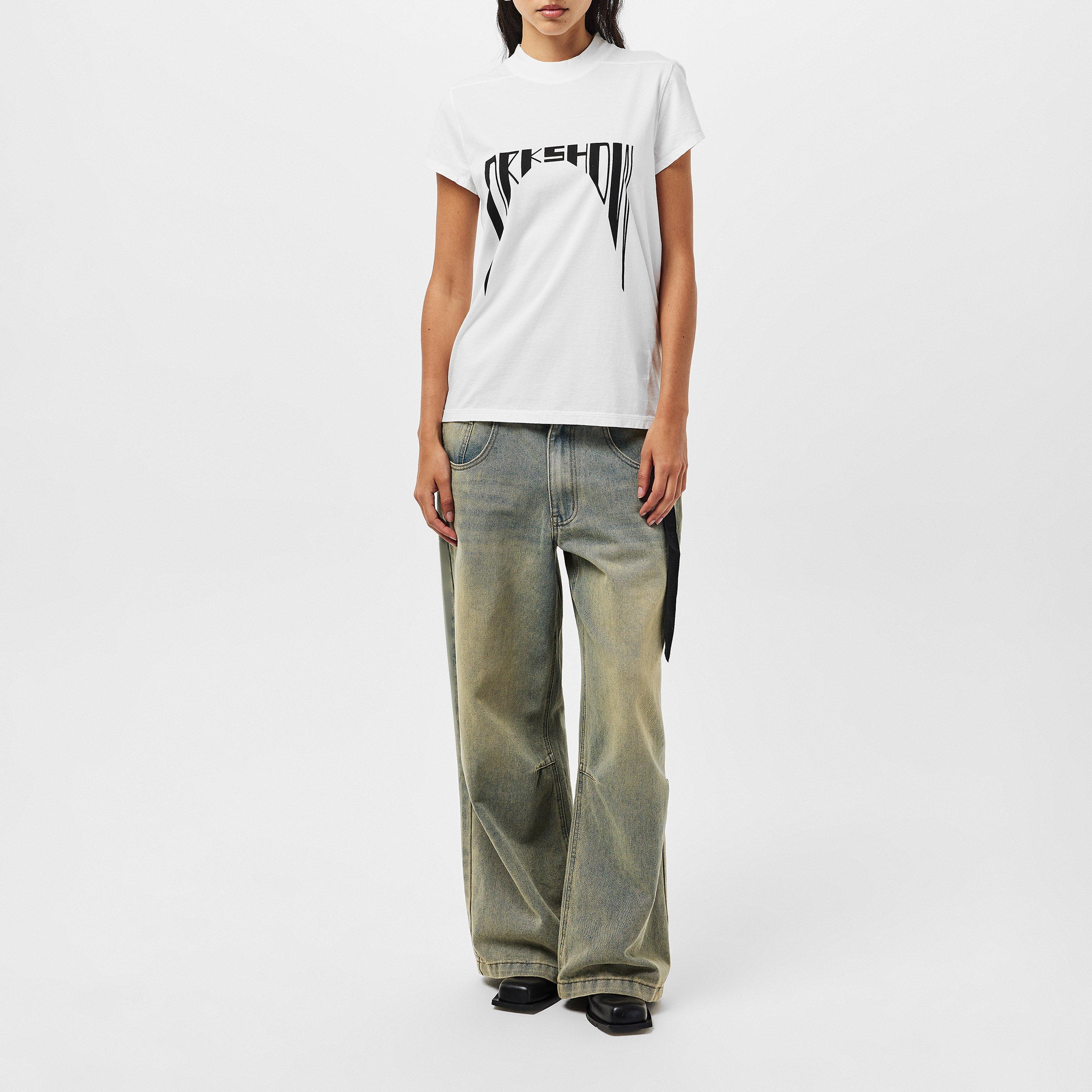 Milk/Black - Rick Owens Drkshdw - Logo T-Shirt - 6
