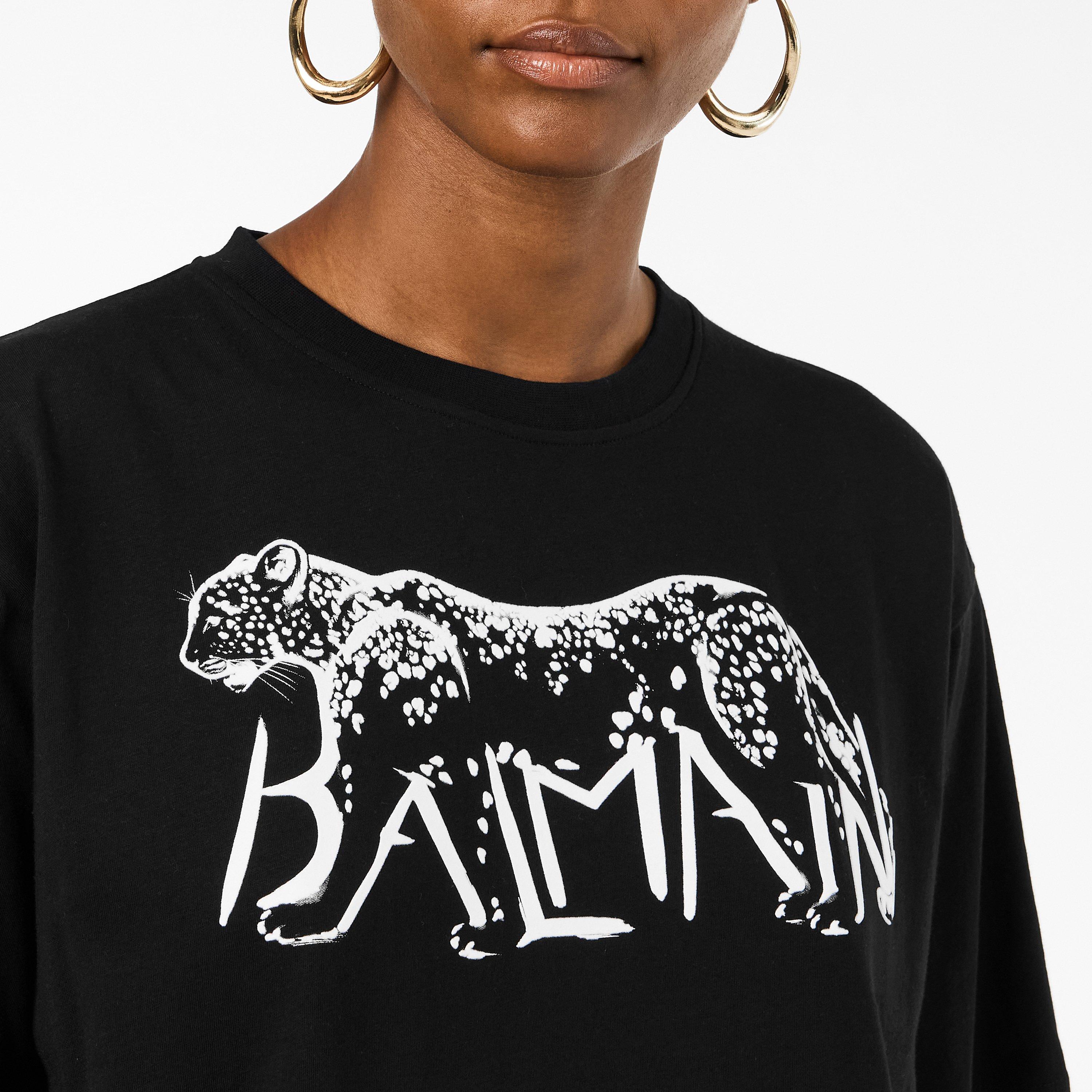 Noir/Blanc - Balmain - Women's Oversized T-Shirt Design - 5