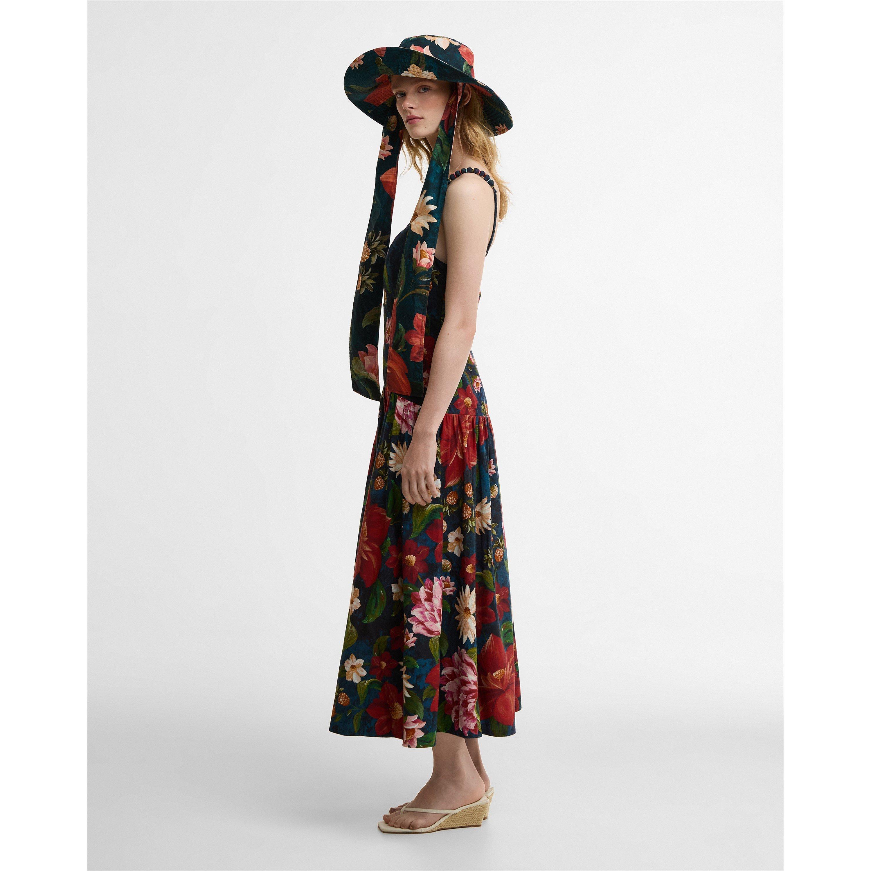 Navy Flr Print - Barbour x Farm Rio - Womens Maxi Dress - 6