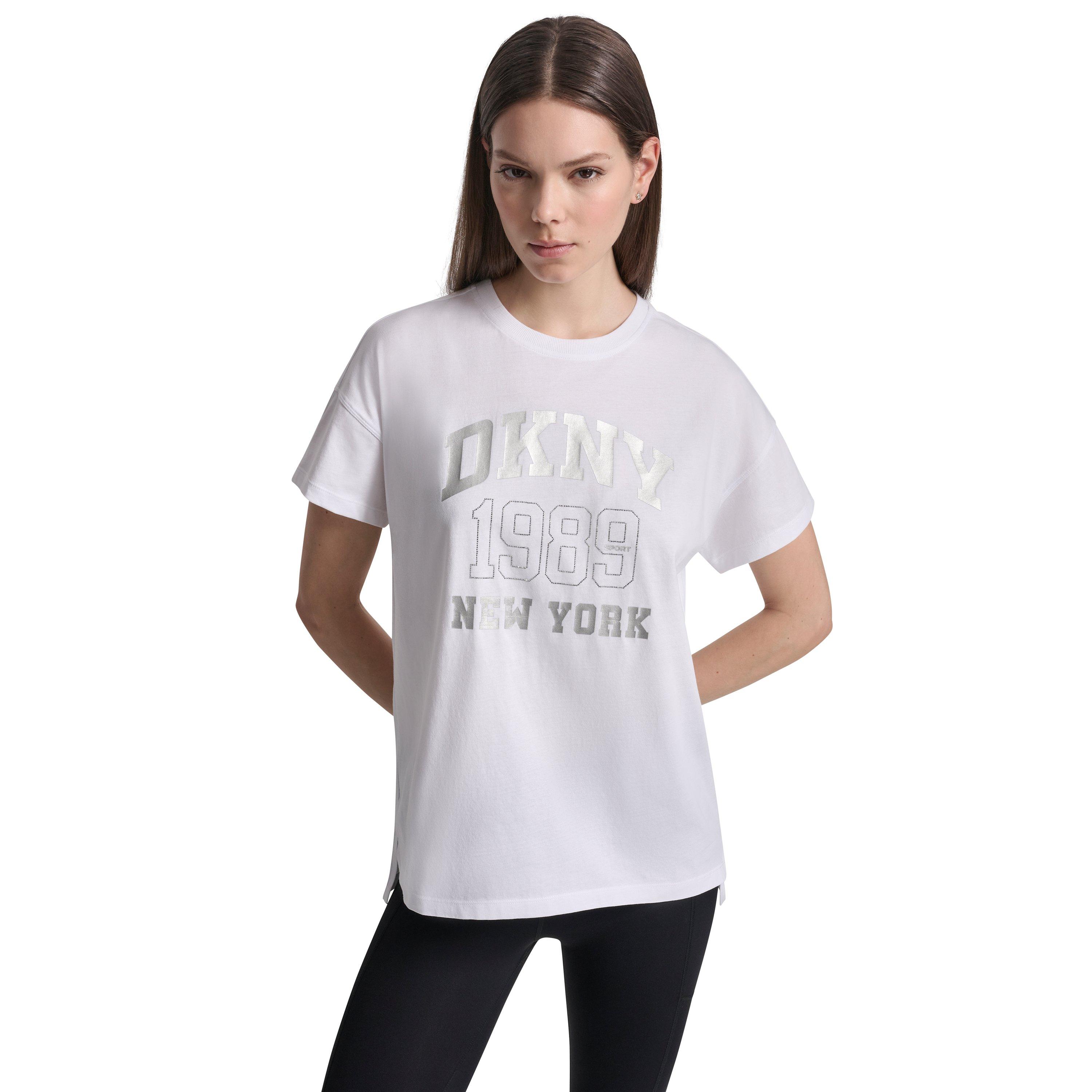 Dkny Women's T-Shirt - White - 14 (L)