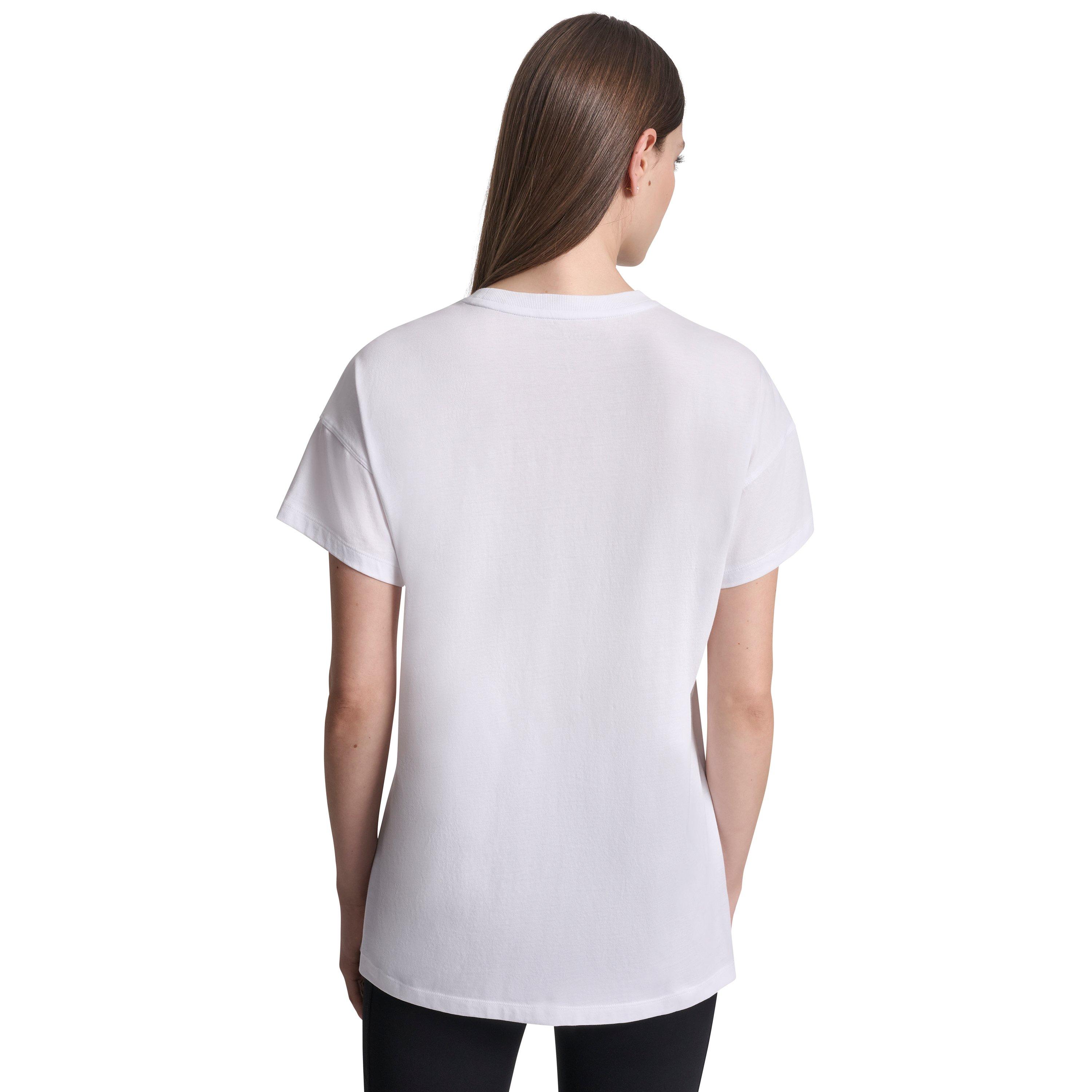 Weiß - DKNY - DKNY Logo Rhin Tee Ld62 - 3