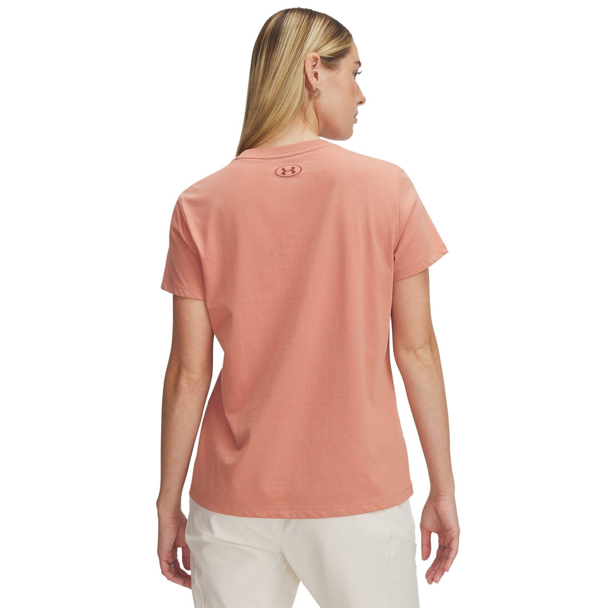 Pink/Cinna Red - Under Armour - Big Logo Short Sleeve T-Shirt - 2