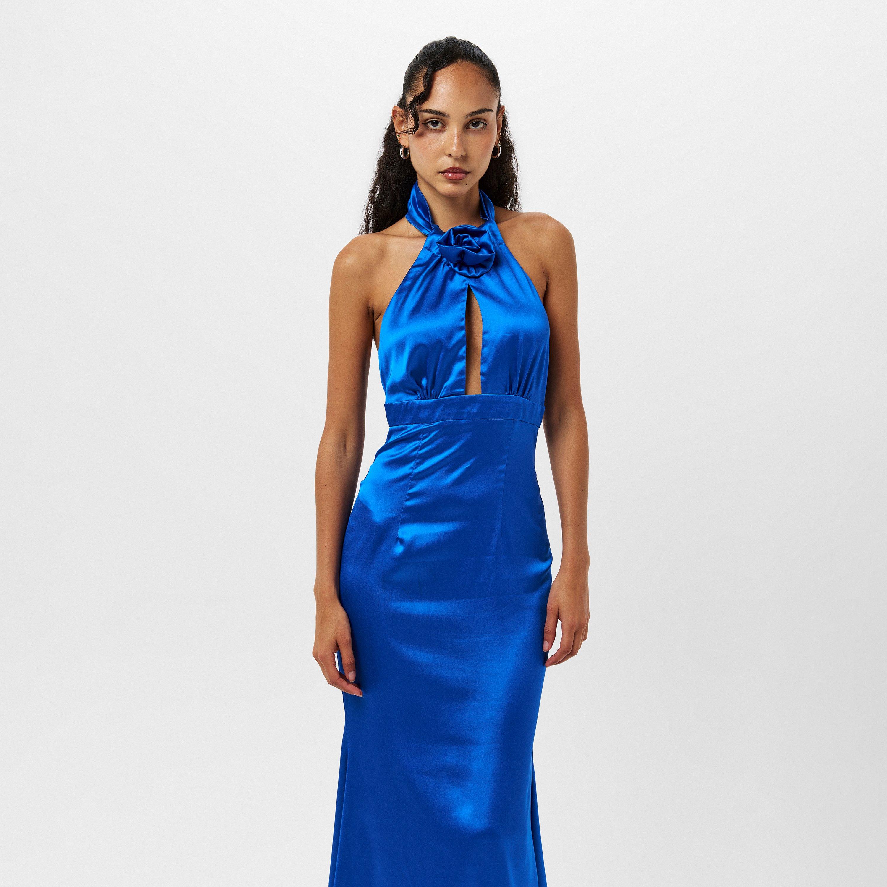 Cobalt - AmyLynn - Rose Satin Maxi Dress - 3