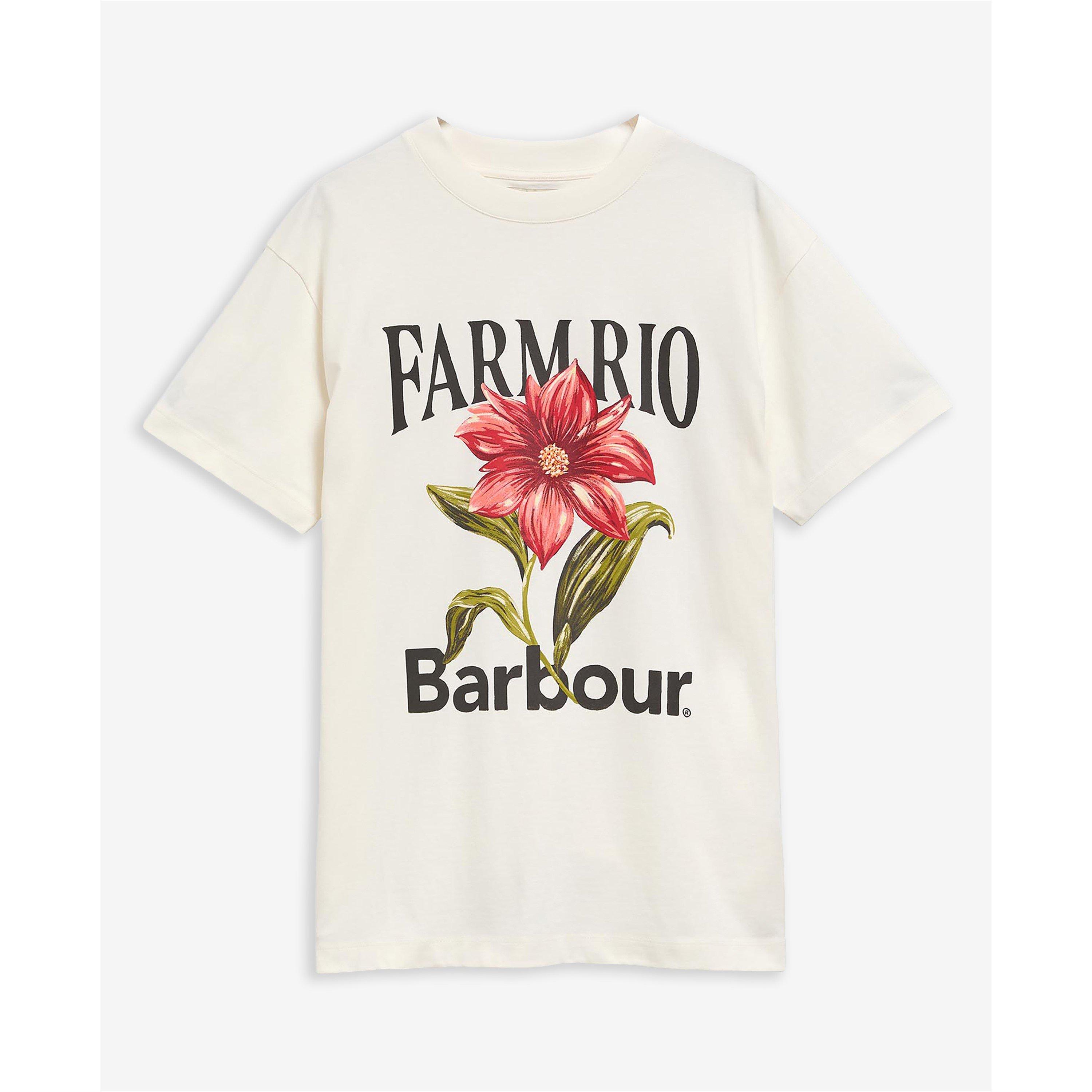 Cream - Barbour x Farm Rio - Womens T-Shirt - 1