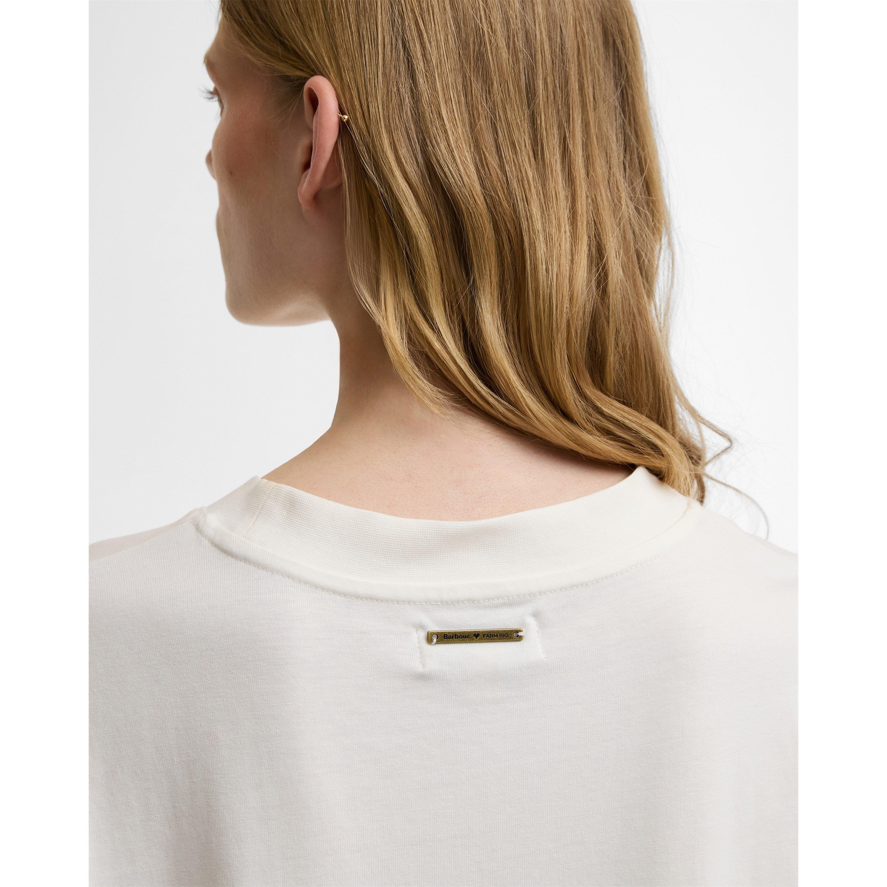 Cream - Barbour x Farm Rio - Womens T-Shirt - 5