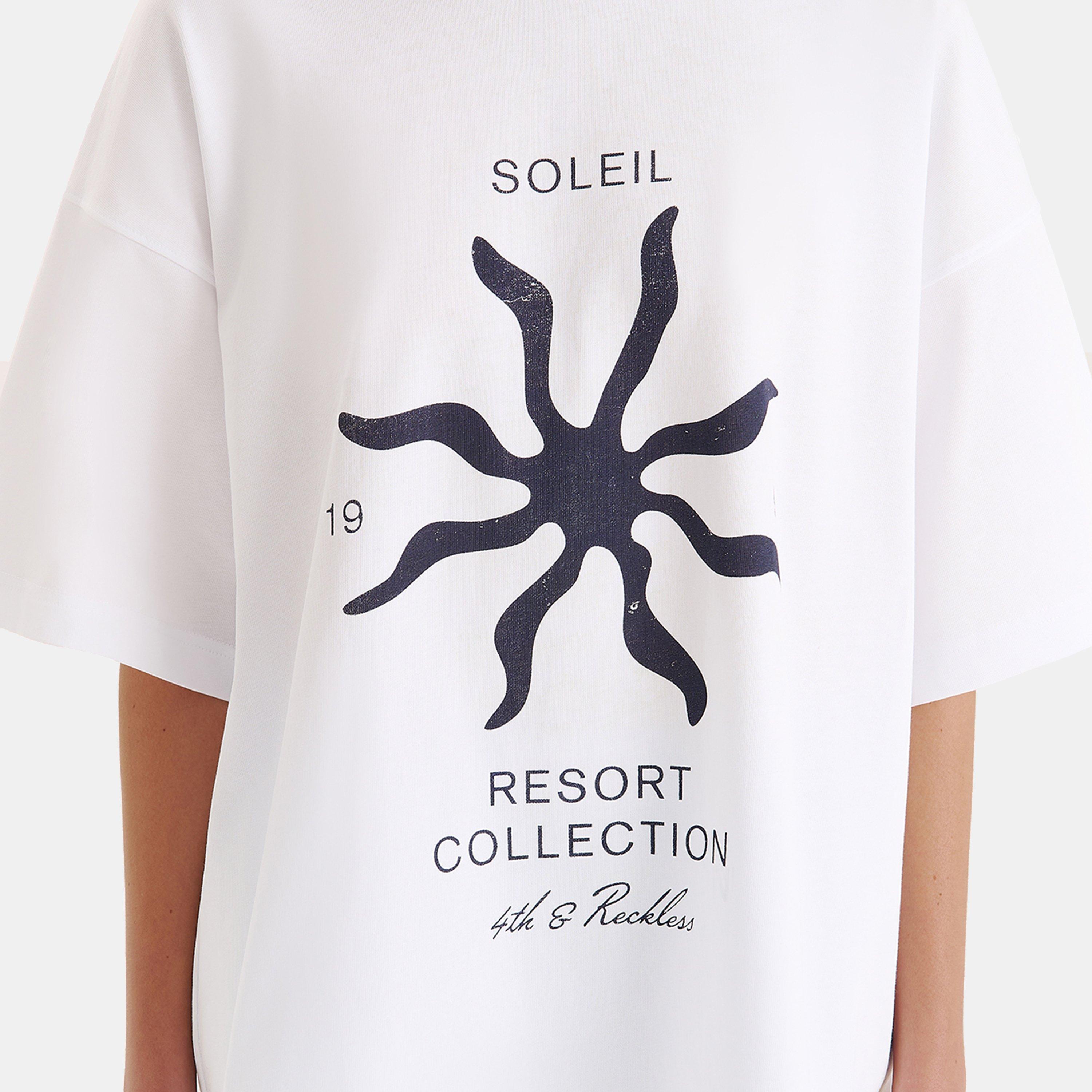 White - 4th and Reckless - Women's Chiara Resort Regular Fit T-Shirt - 4