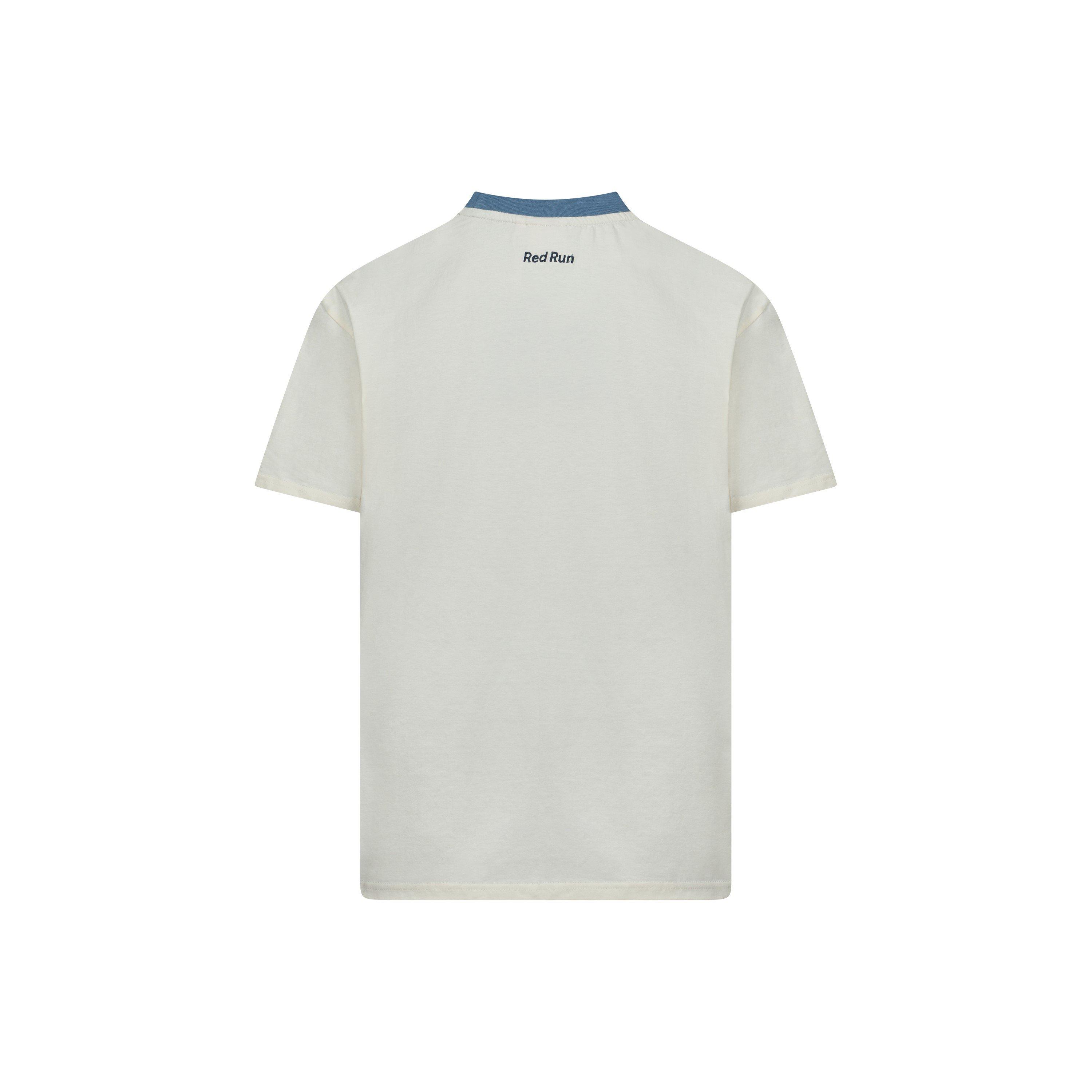 Blue Beige - Red Run - Women's Logo Oversized T-Shirt - 2