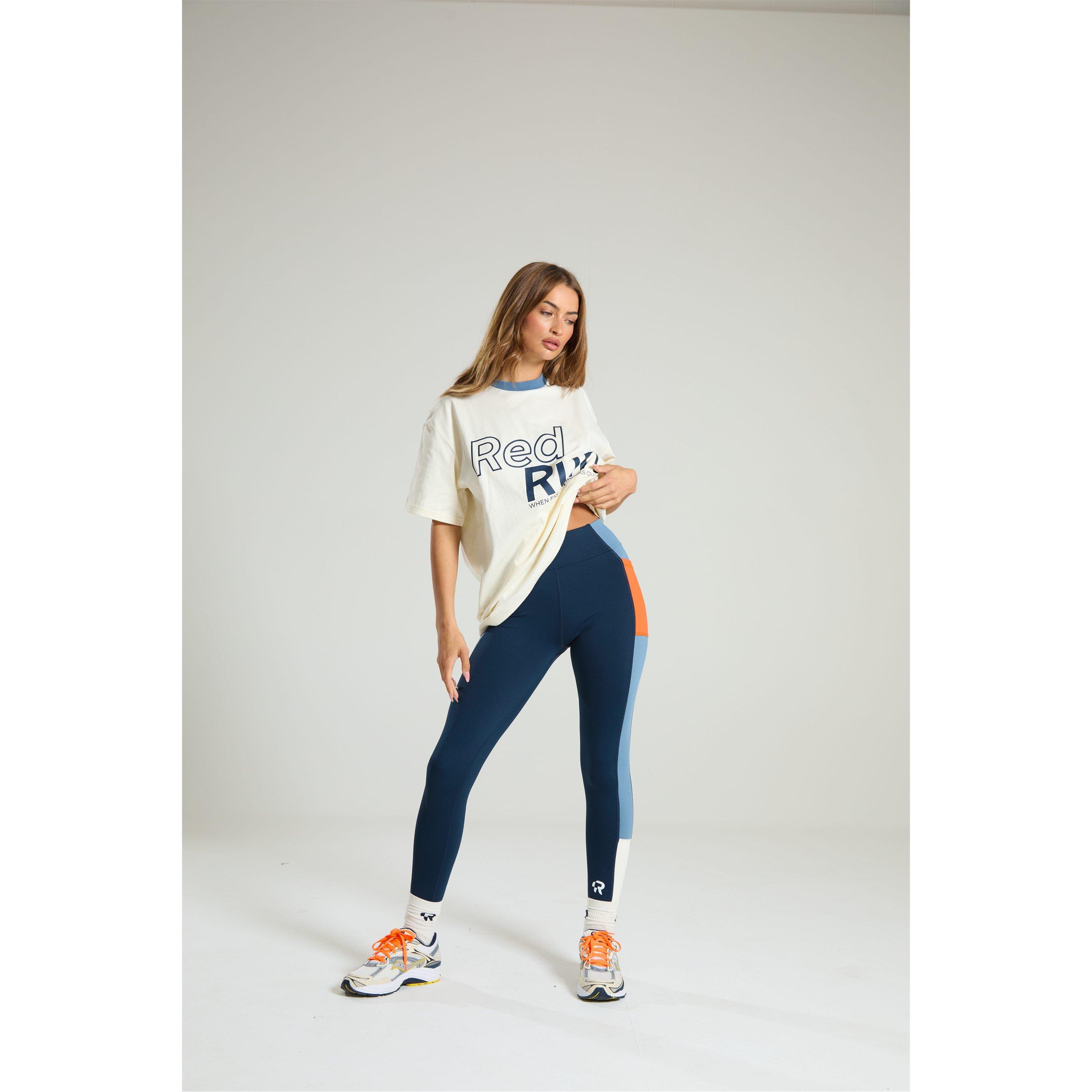 Blue Beige - Red Run - Women's Logo Oversized T-Shirt - 6