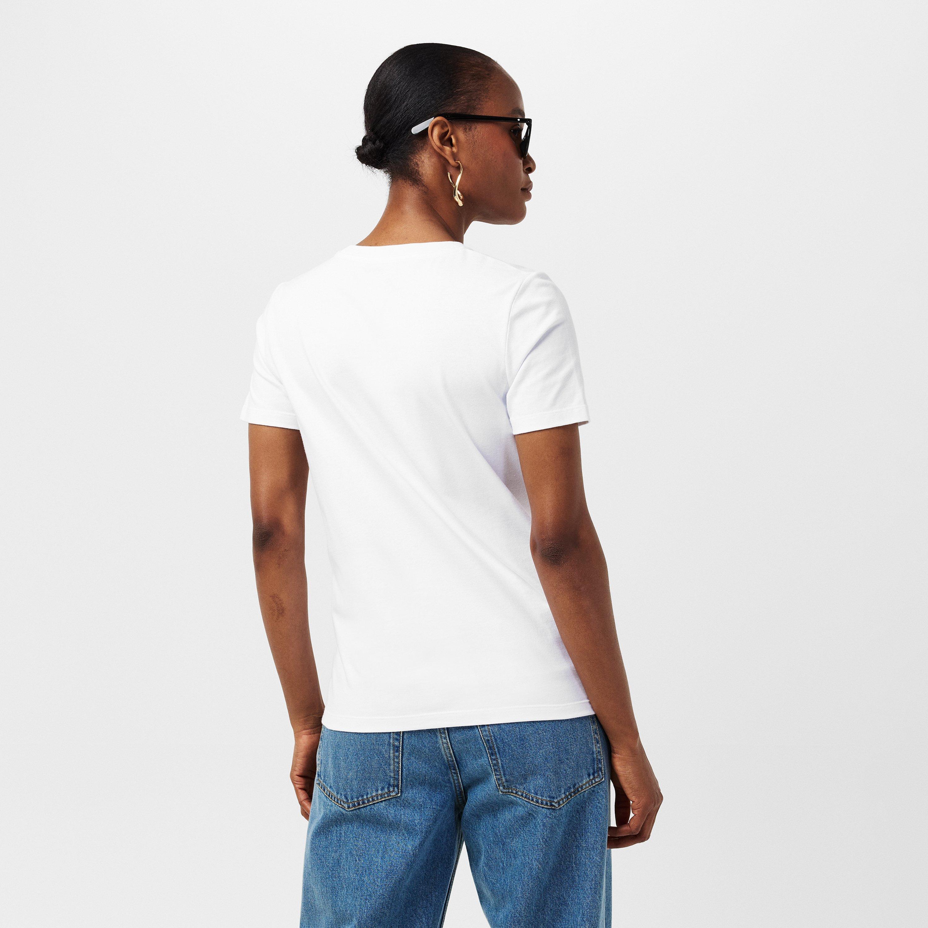 Blanc/Bleu - Balmain - Women's Slim Fit T-Shirts - 4