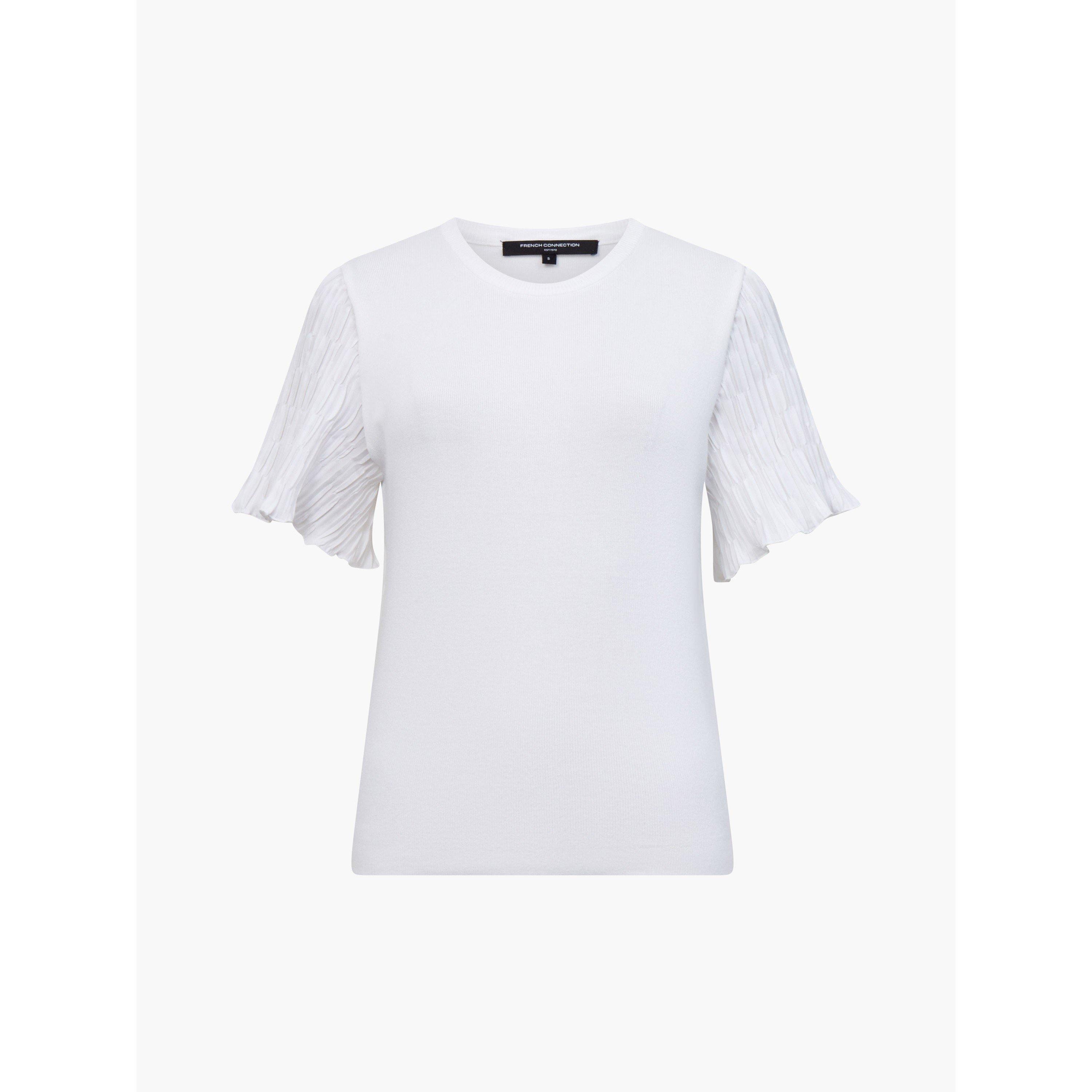 White - French Connection - Women's Krista Regular Fit T-Shirt - 4