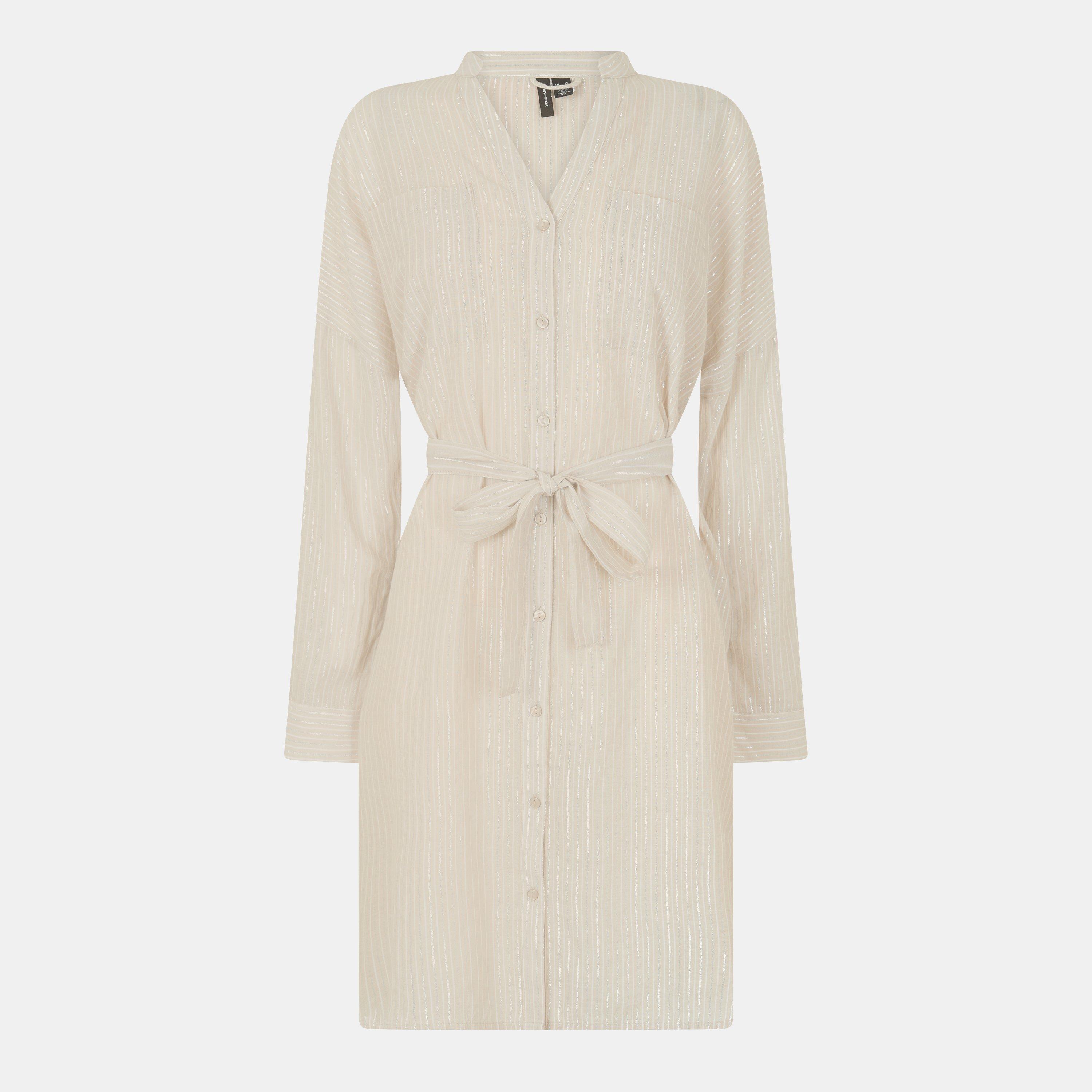 Vero Moda Women's Ines Shirt Dress - Silver Lining - 10 (S)