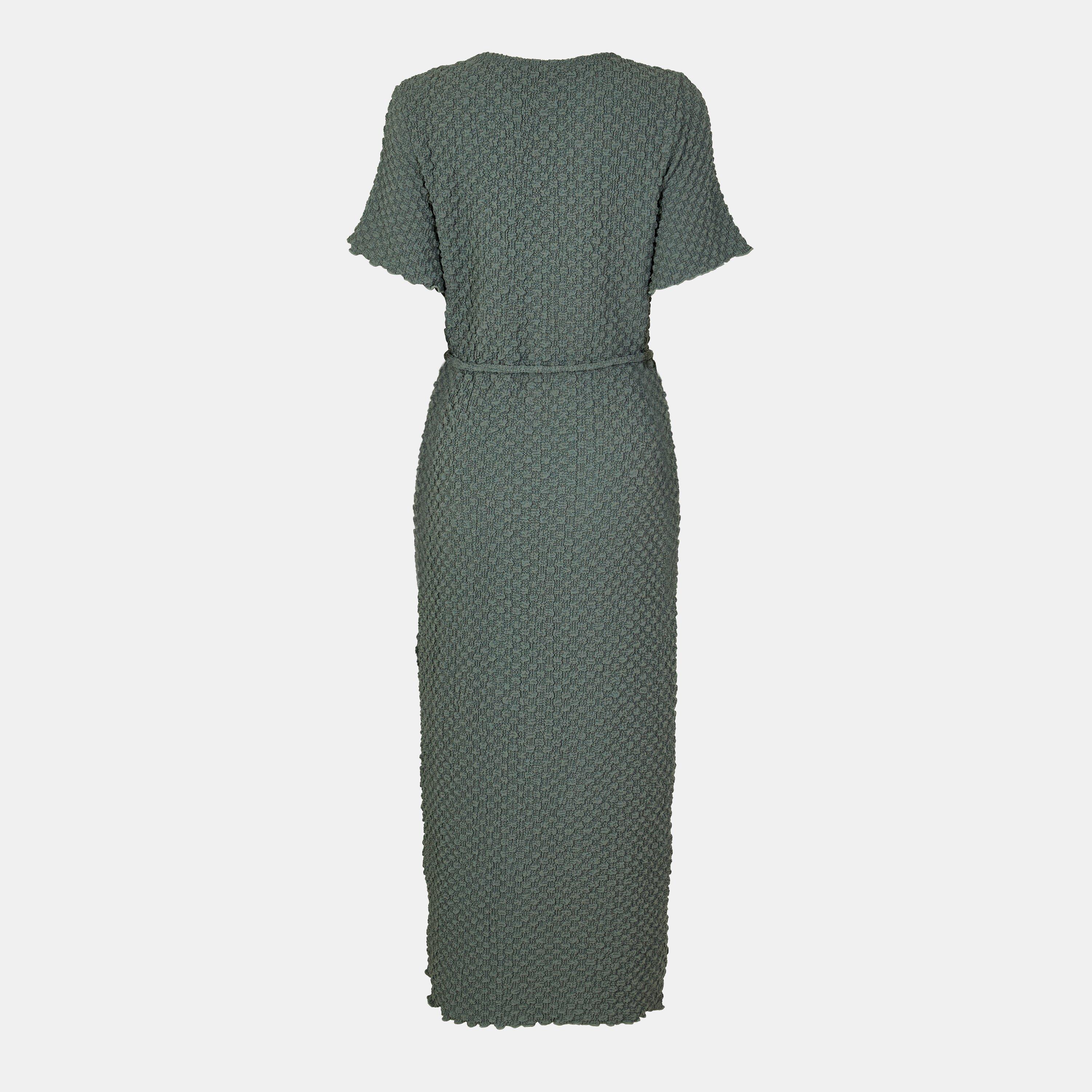 Balsam Green - Vero Moda - Bubble V A-Line Dress - 2