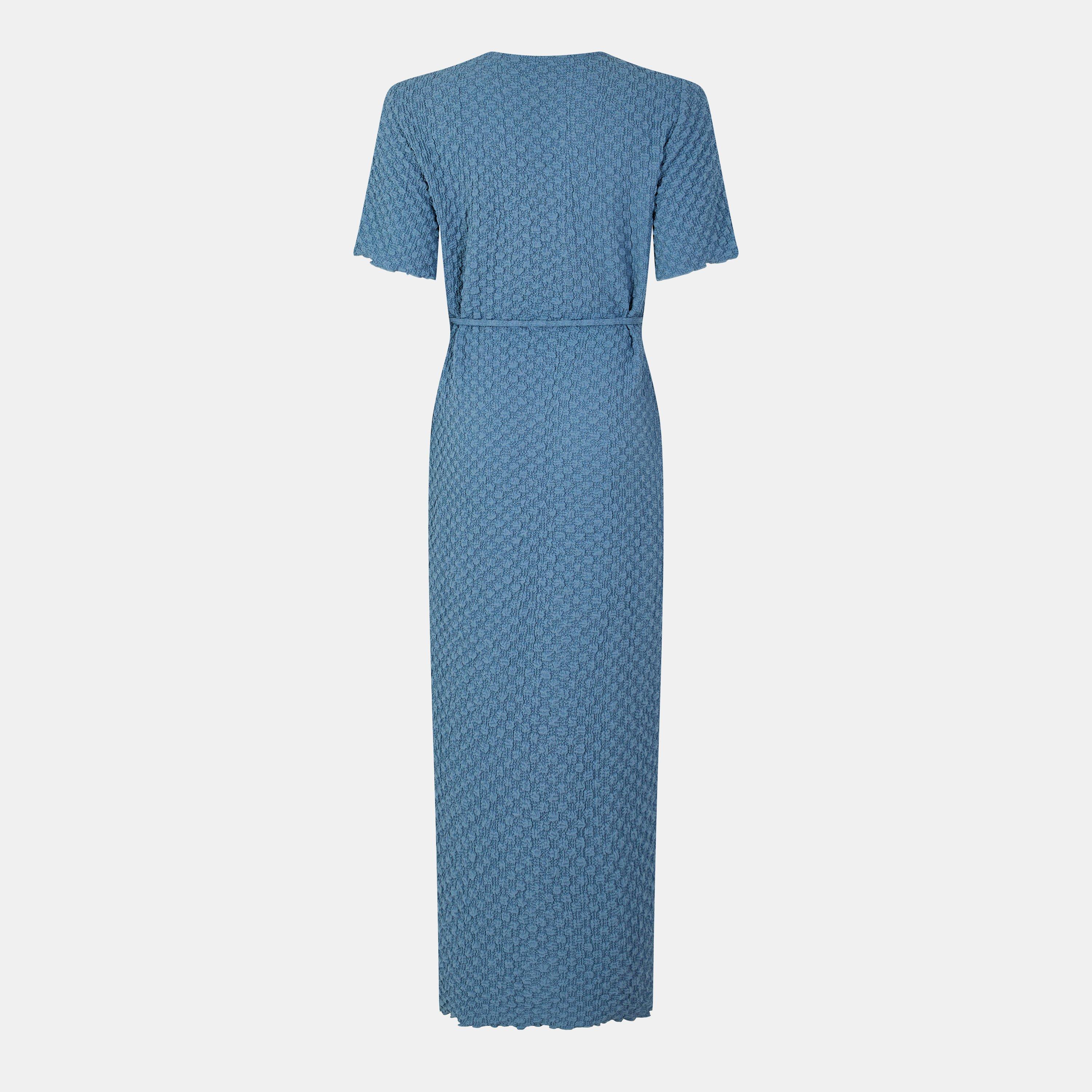 Coronet Blue - Vero Moda - Women's Bubble V A-Line Dress - 2