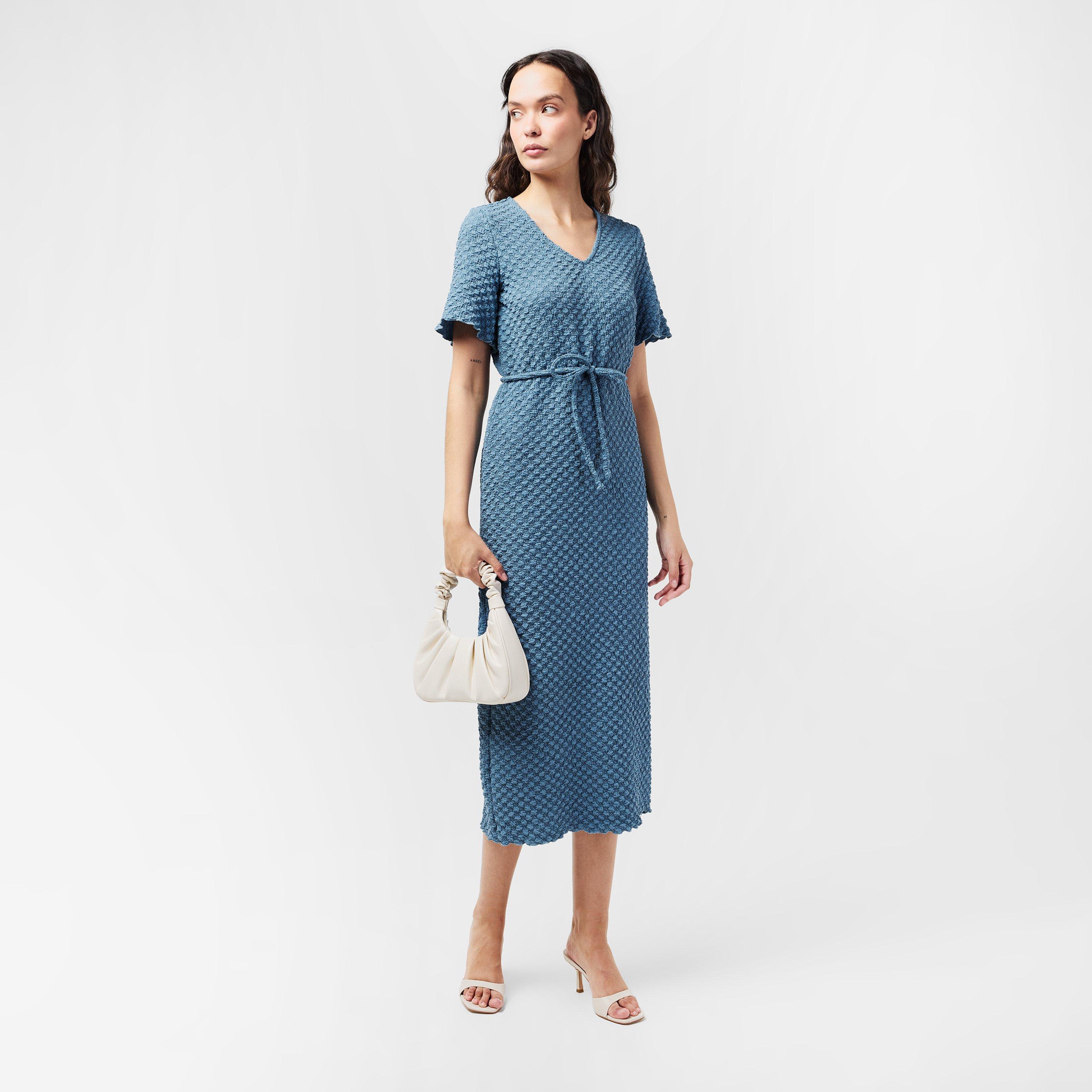 Coronet Blue - Vero Moda - Women's Bubble V A-Line Dress - 6
