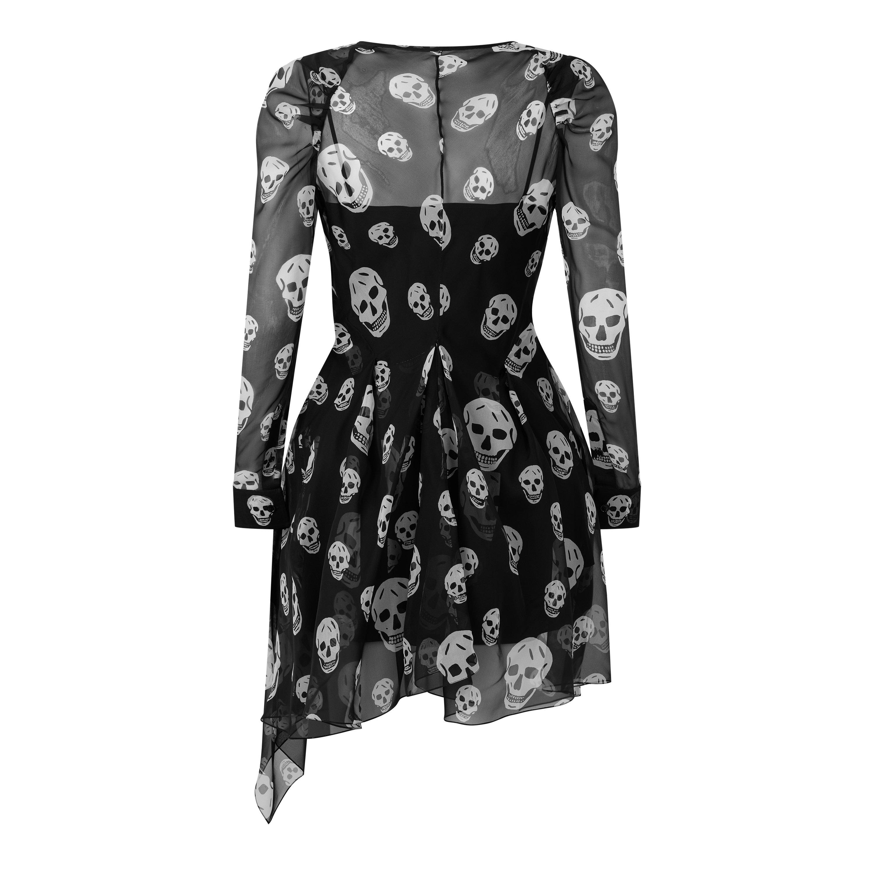 Black White - Alexander McQueen - Alex Skull Prnt Wrp Ld63 - 2
