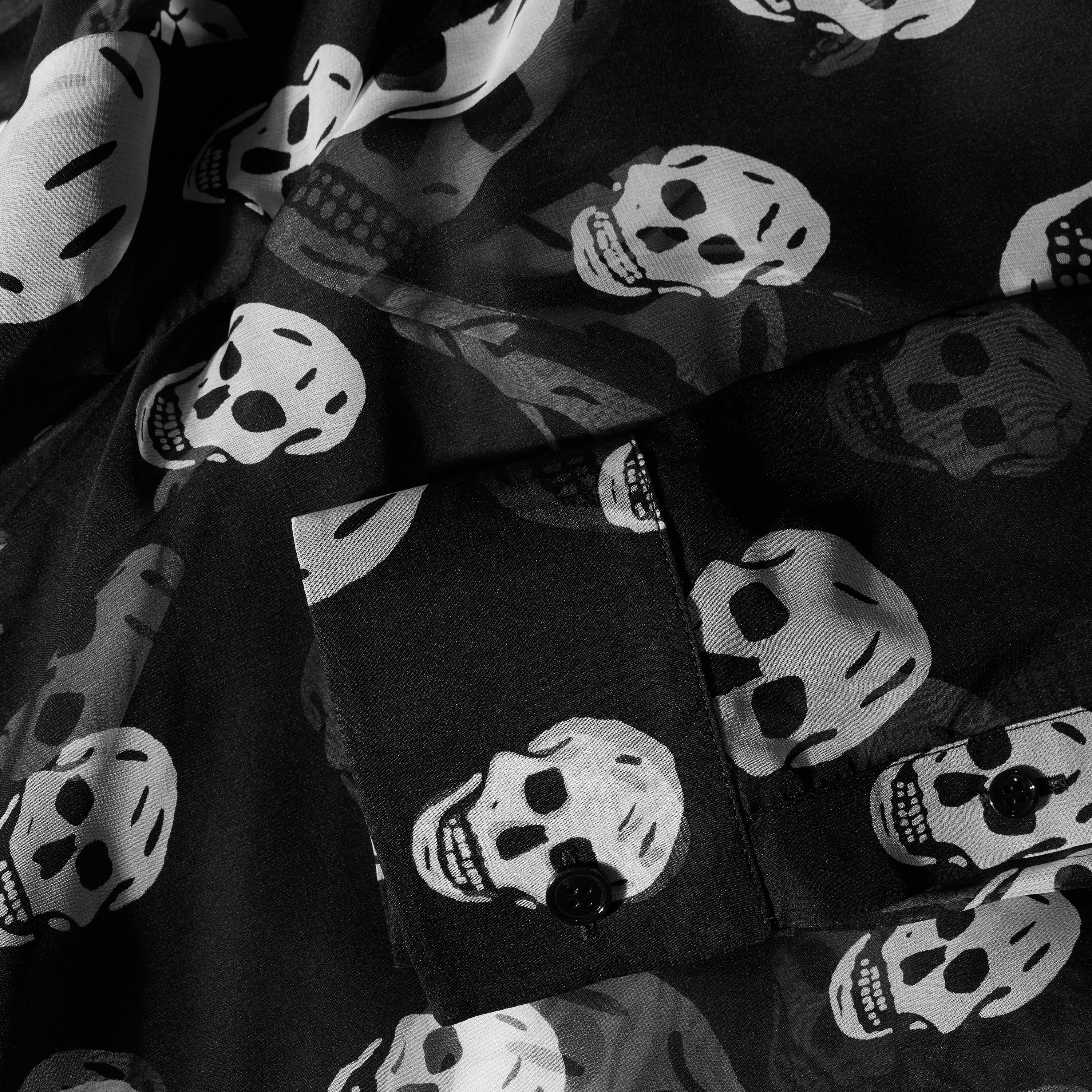 Black White - Alexander McQueen - Alex Skull Prnt Wrp Ld63 - 3