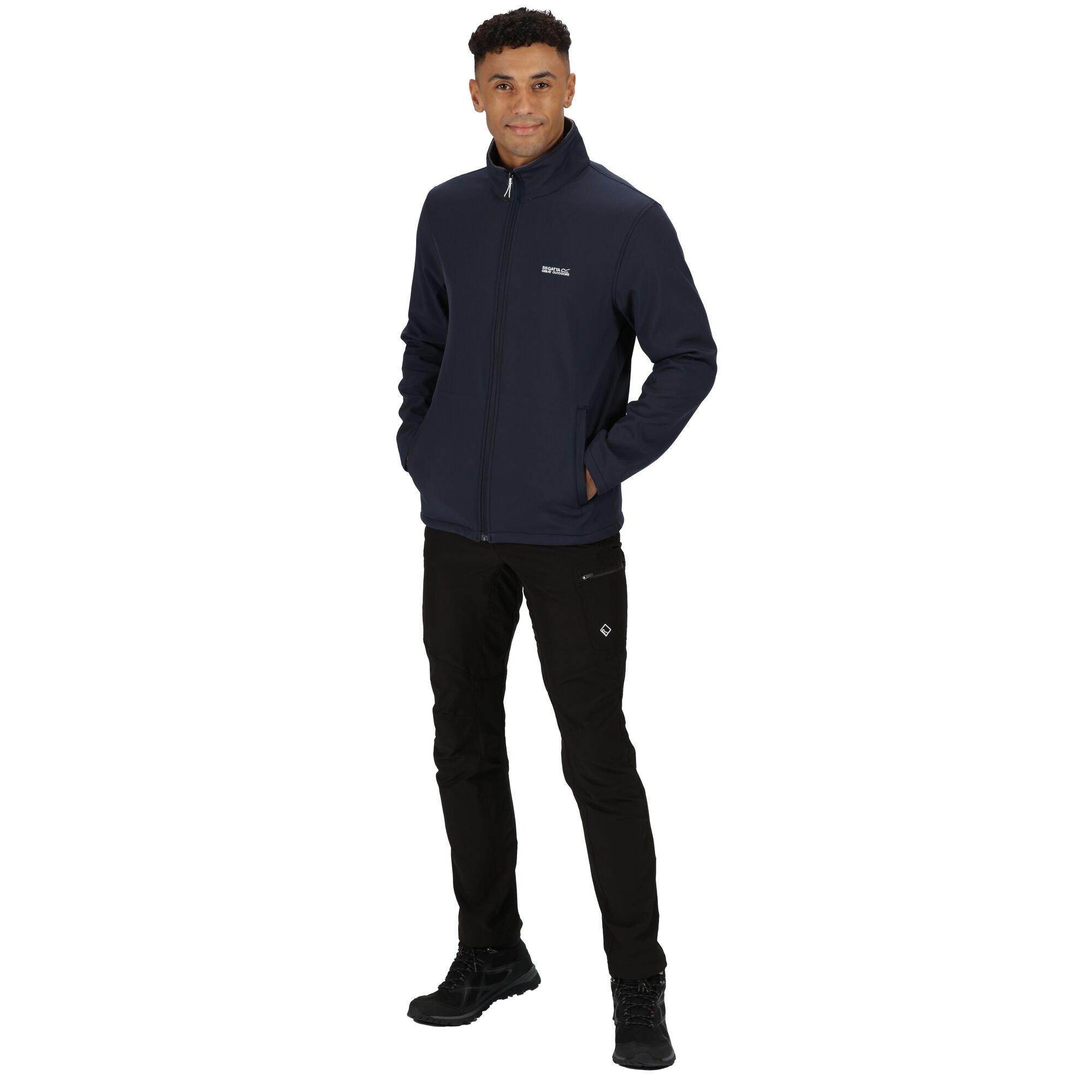 Navy - Regatta - Men's Cera V Water Resistant Wind Resistant Long Sleeve Softshell Jacket - 12