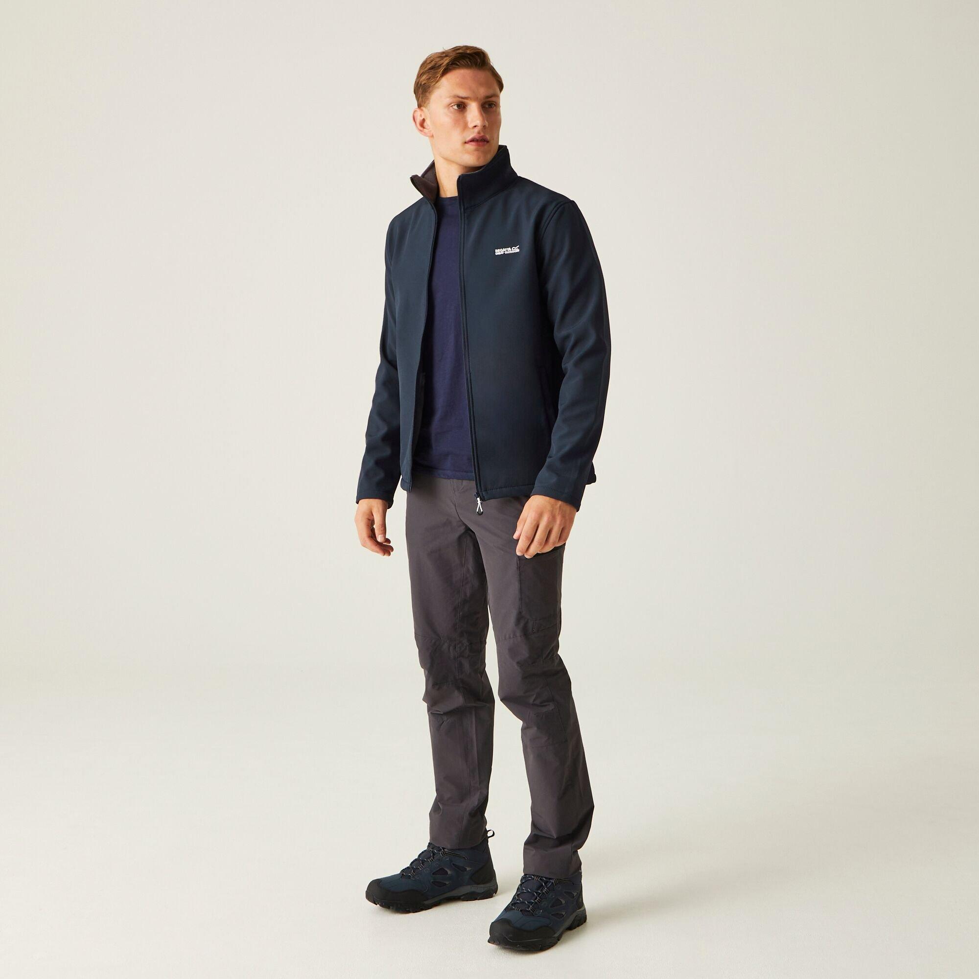 Navy - Regatta - Men's Cera V Water Resistant Wind Resistant Long Sleeve Softshell Jacket - 3