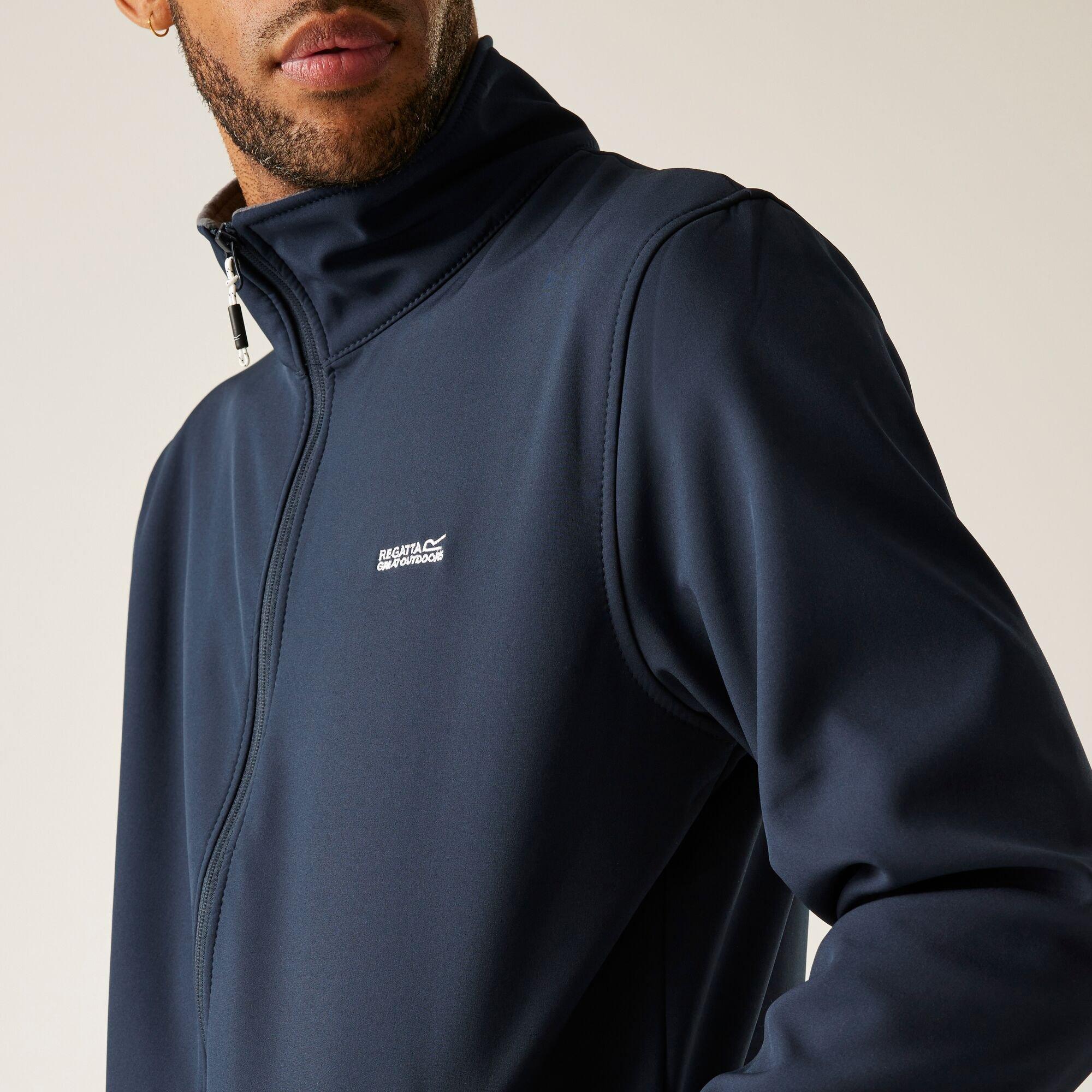 Navy - Regatta - Men's Cera V Water Resistant Wind Resistant Long Sleeve Softshell Jacket - 4