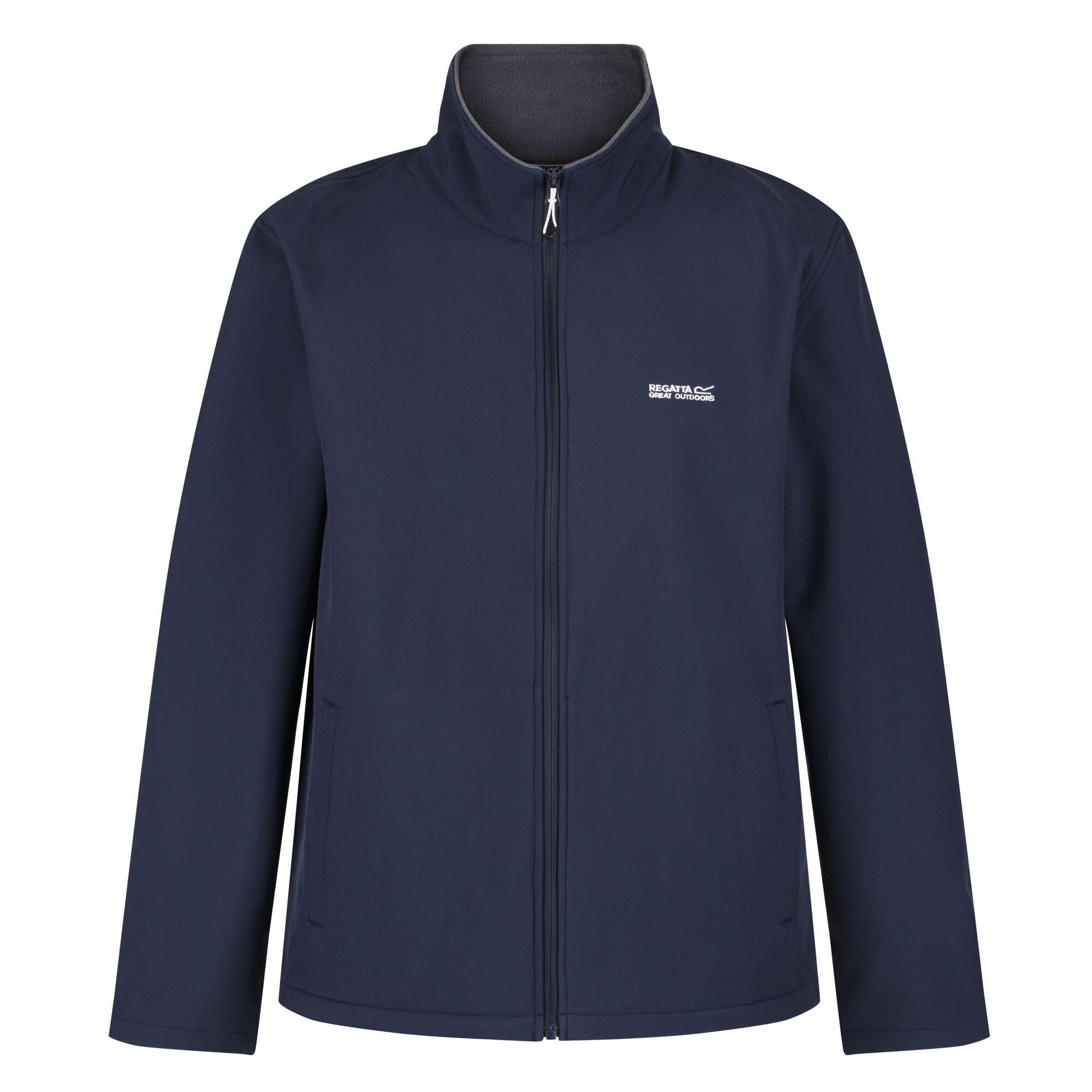 Navy - Regatta - Men's Cera V Water Resistant Wind Resistant Long Sleeve Softshell Jacket - 5