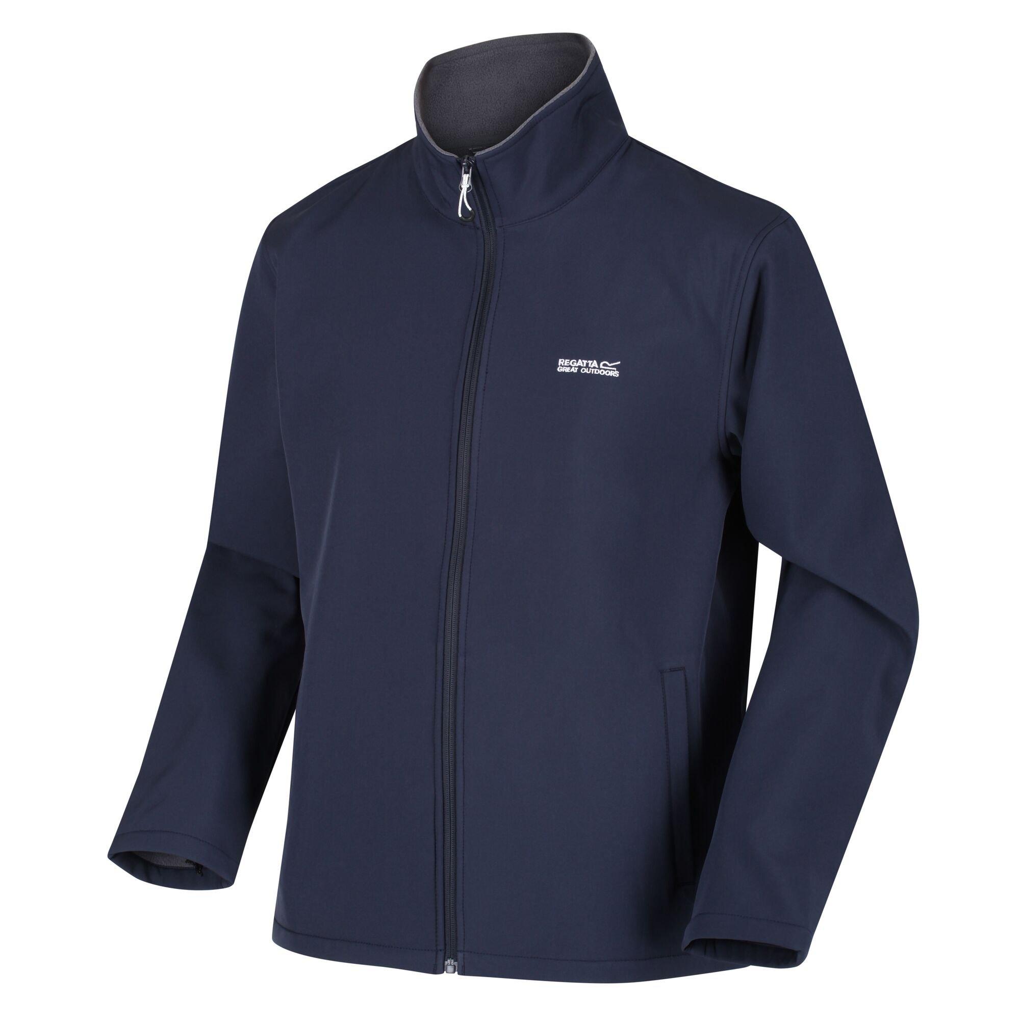 Navy - Regatta - Men's Cera V Water Resistant Wind Resistant Long Sleeve Softshell Jacket - 7