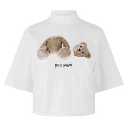 Palm Angels Bear Stand Collar T Shirt