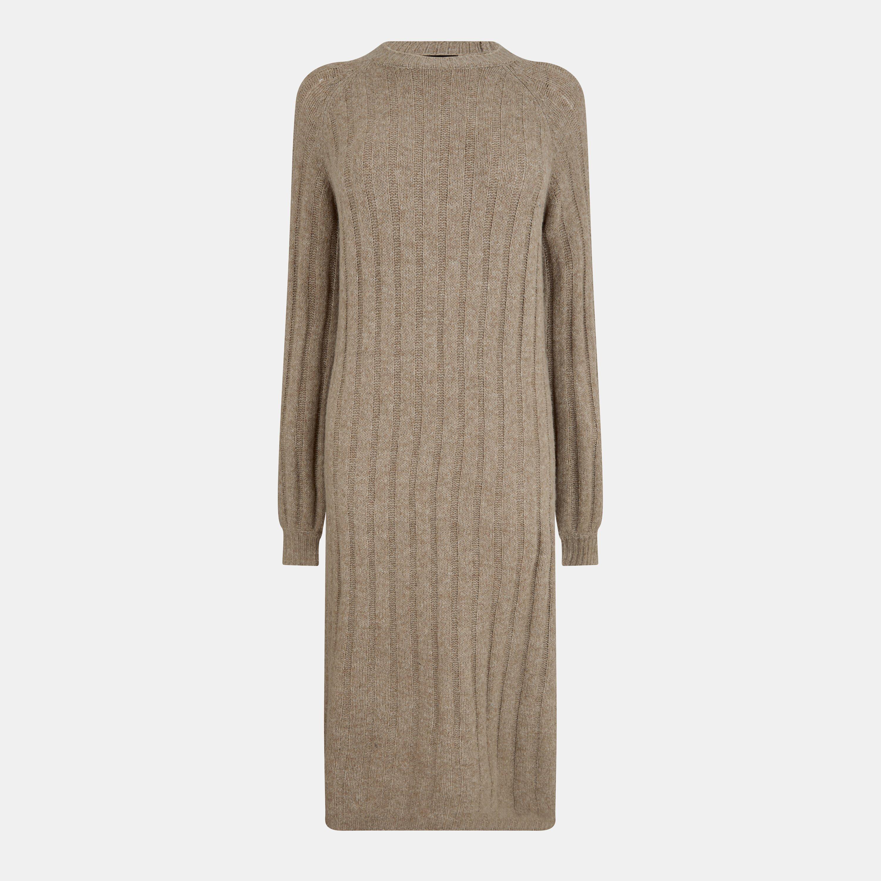 Pieces Women's Knit Mini Dress - Taupe Gray - 12 (M)