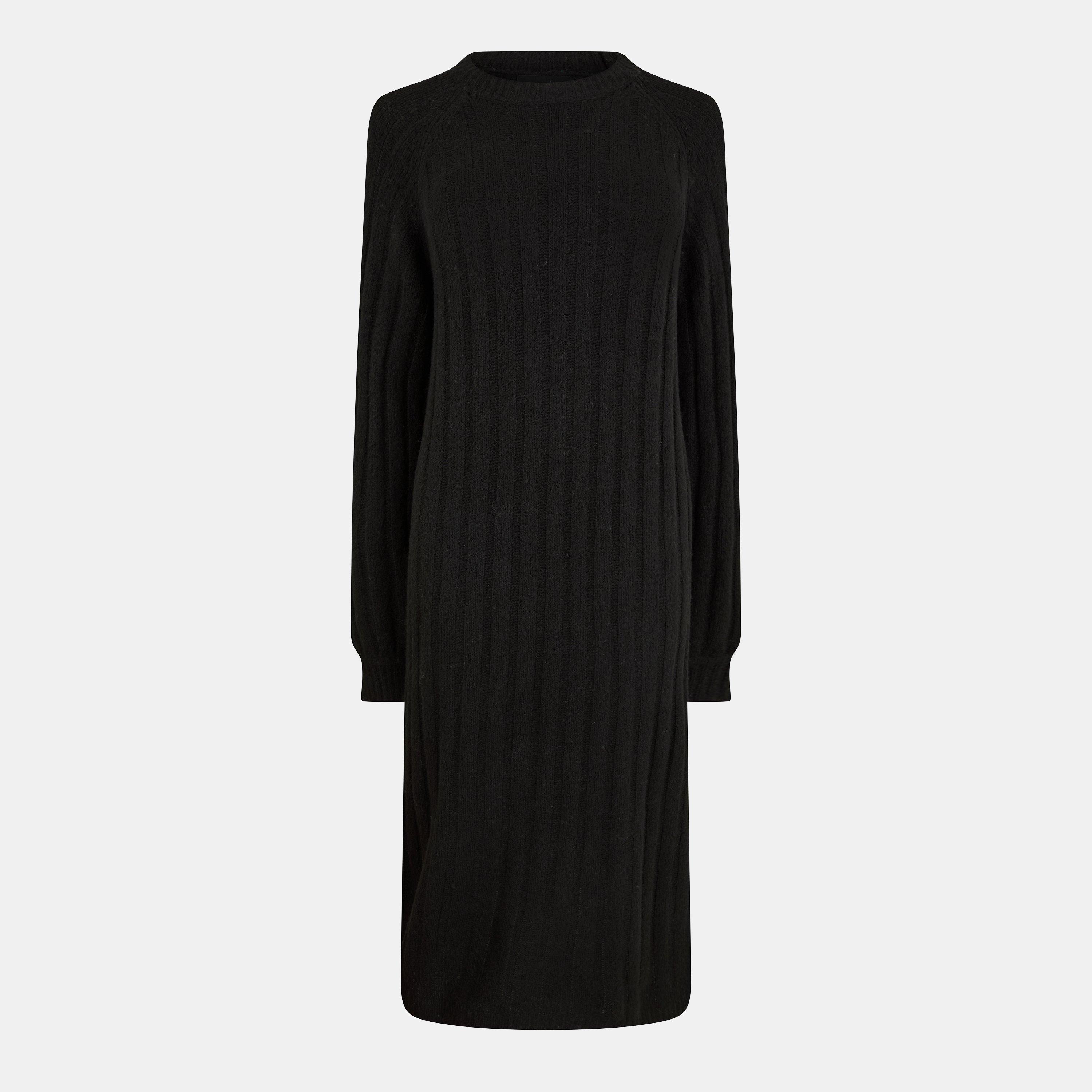Pieces Women's Knit Mini Dress - Black - 12 (M)