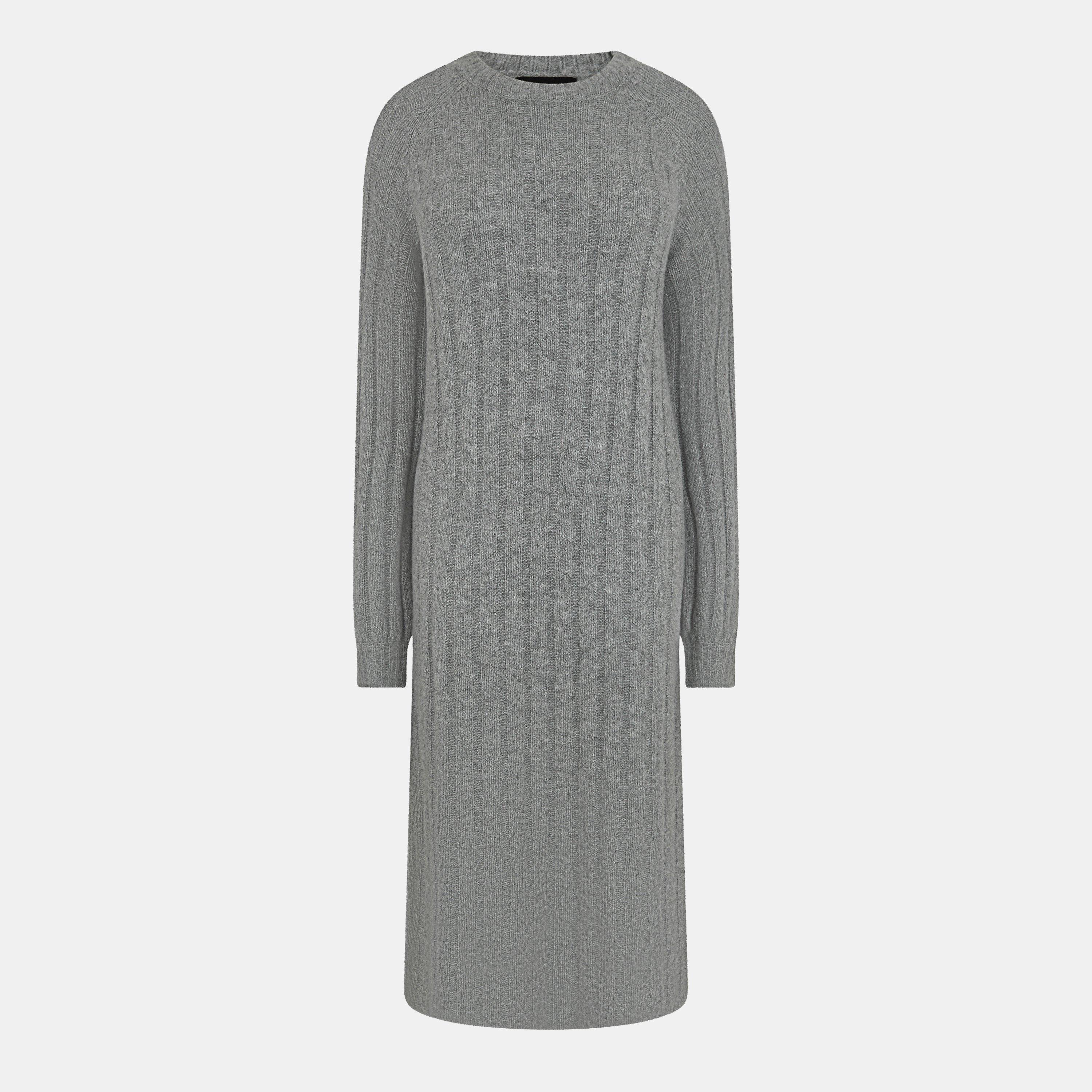 Pieces Women's Knit Mini Dress - Medium Grey Mel - 12 (M)