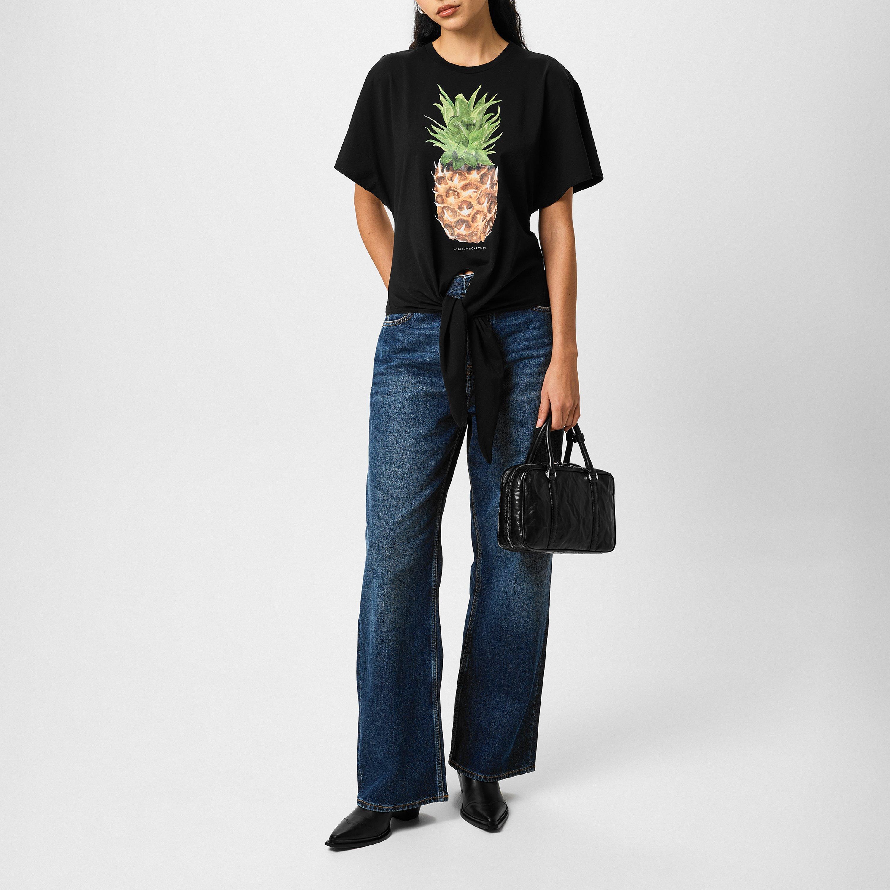 Black 1000 - Stella McCartney - Women's Pineapple Regular Fit T-Shirt - 4