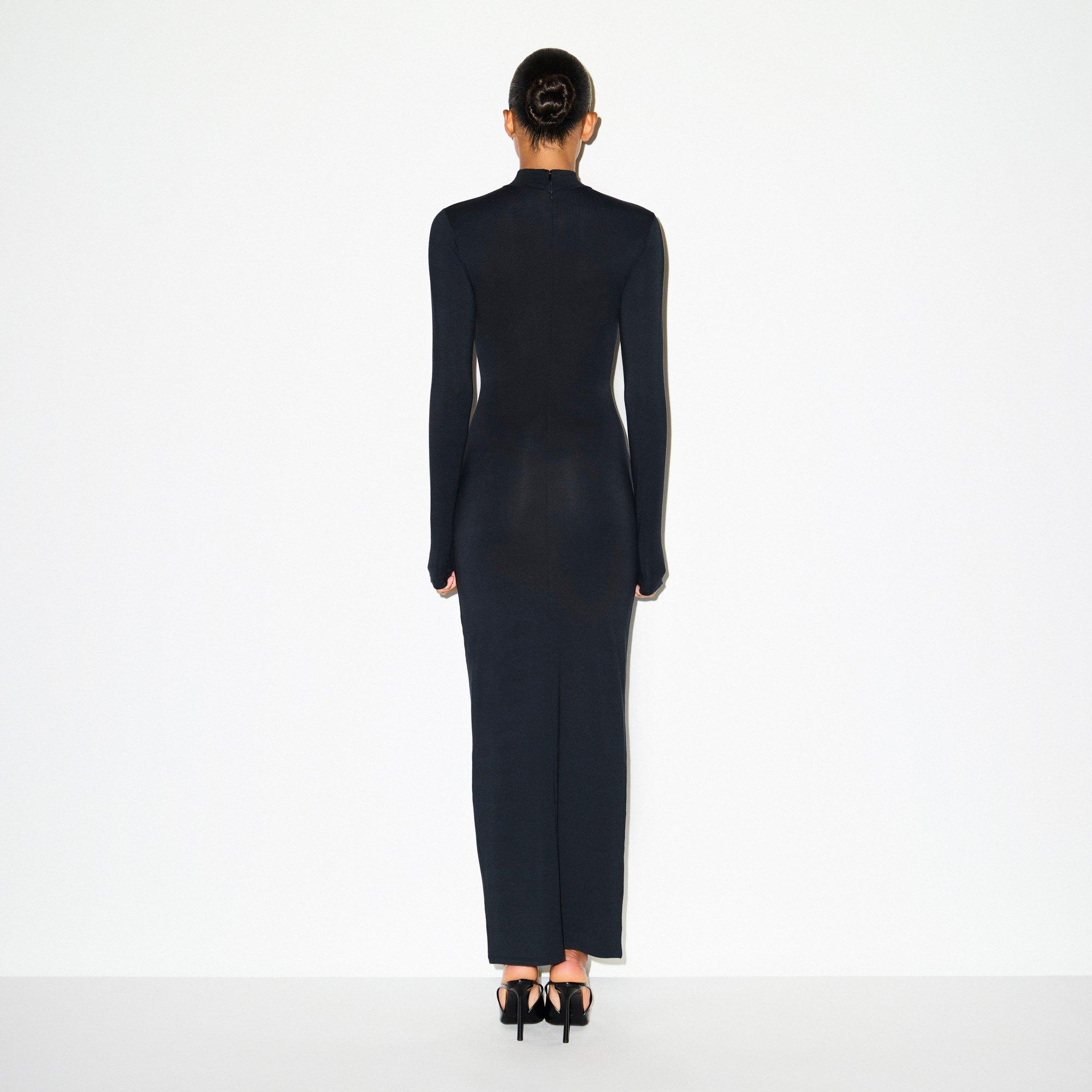 Obsidian - SKIMS - Women’s Smooth Layers Turtleneck Long Dress - 3