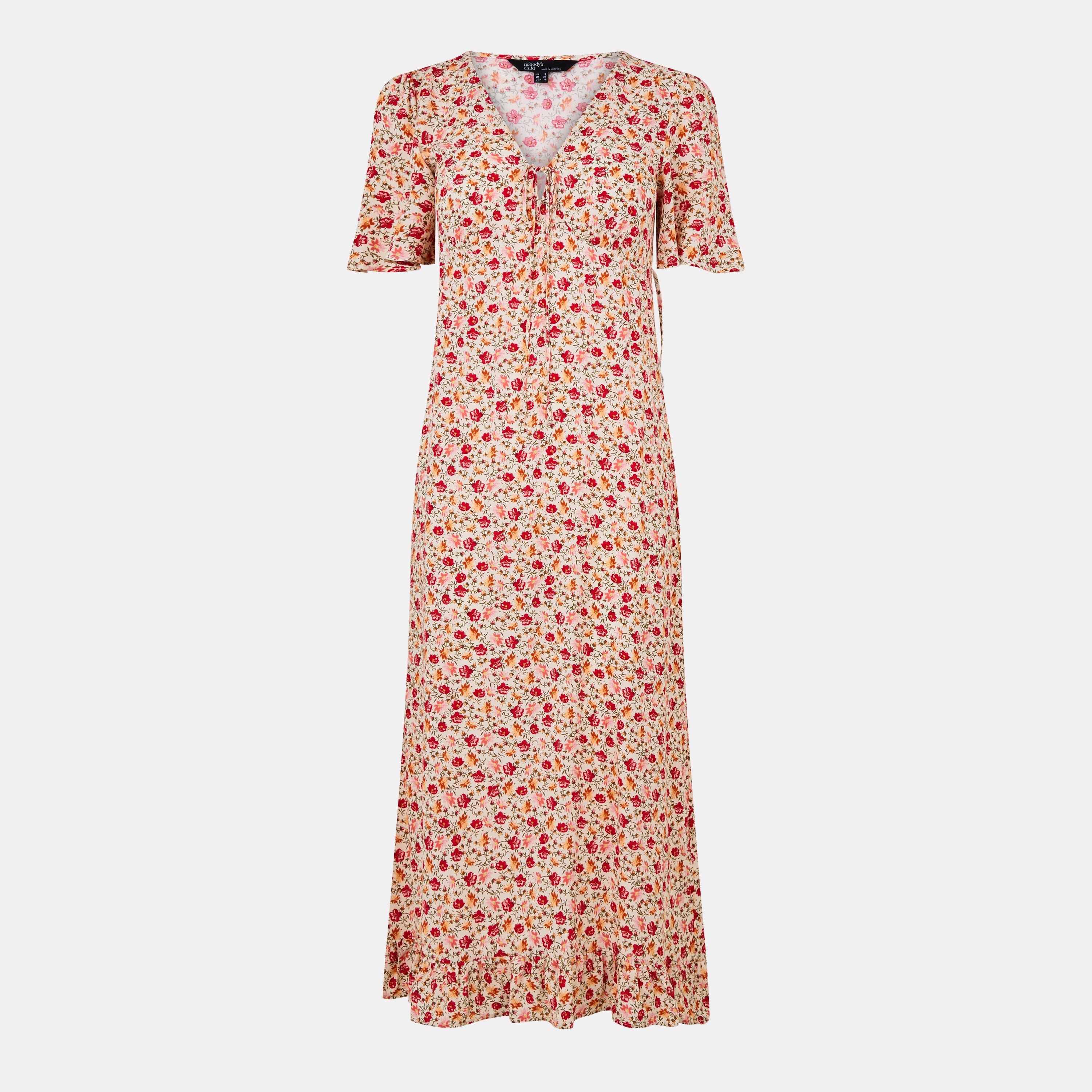 Cream - Nobodys Child - Women's Dalia Midi Tea Dress - 1