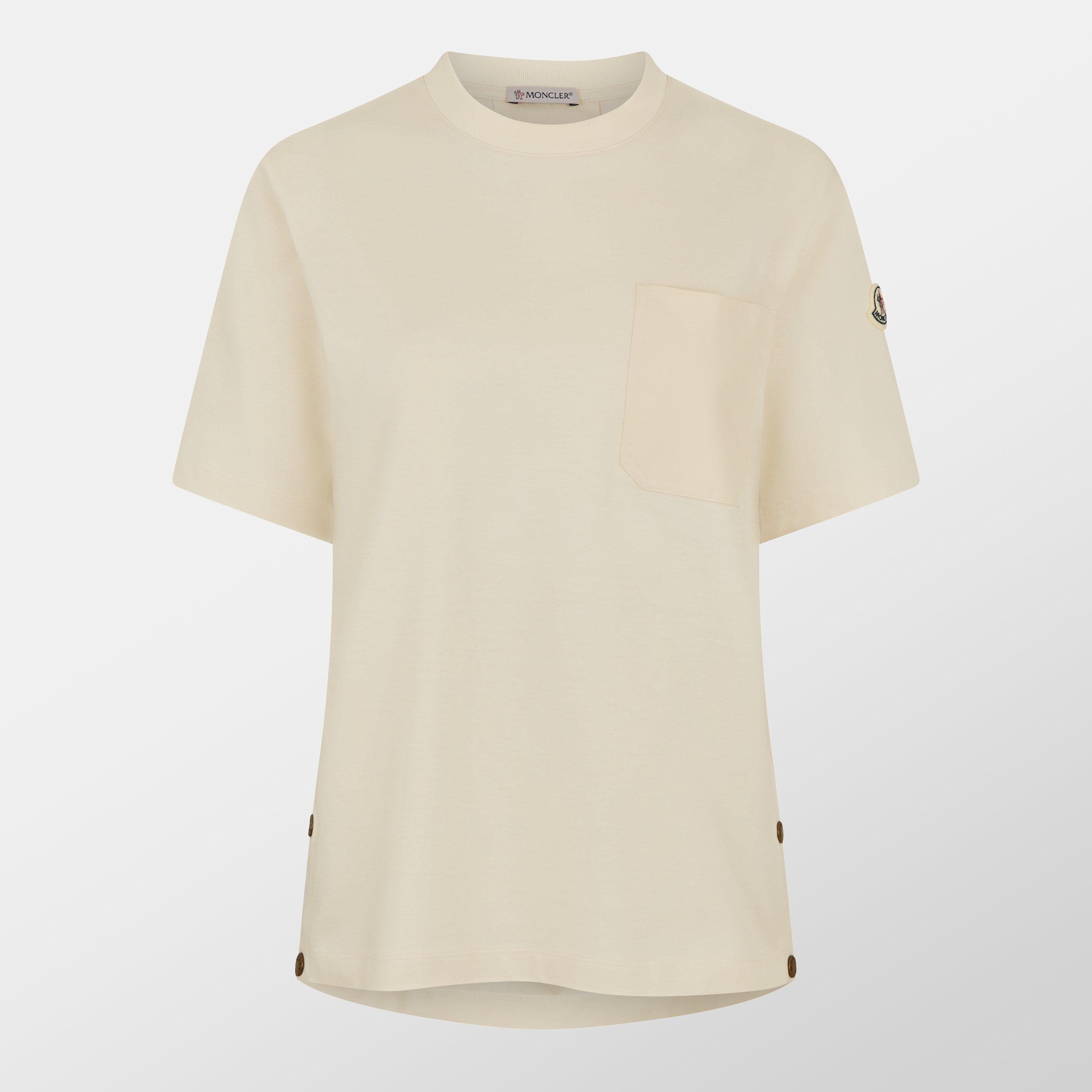 Moncler Boxy T-Shirt - Cream 050 - Size 12 (M)