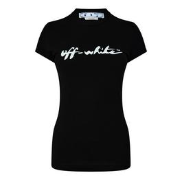 Off White Script Logo T Shirt