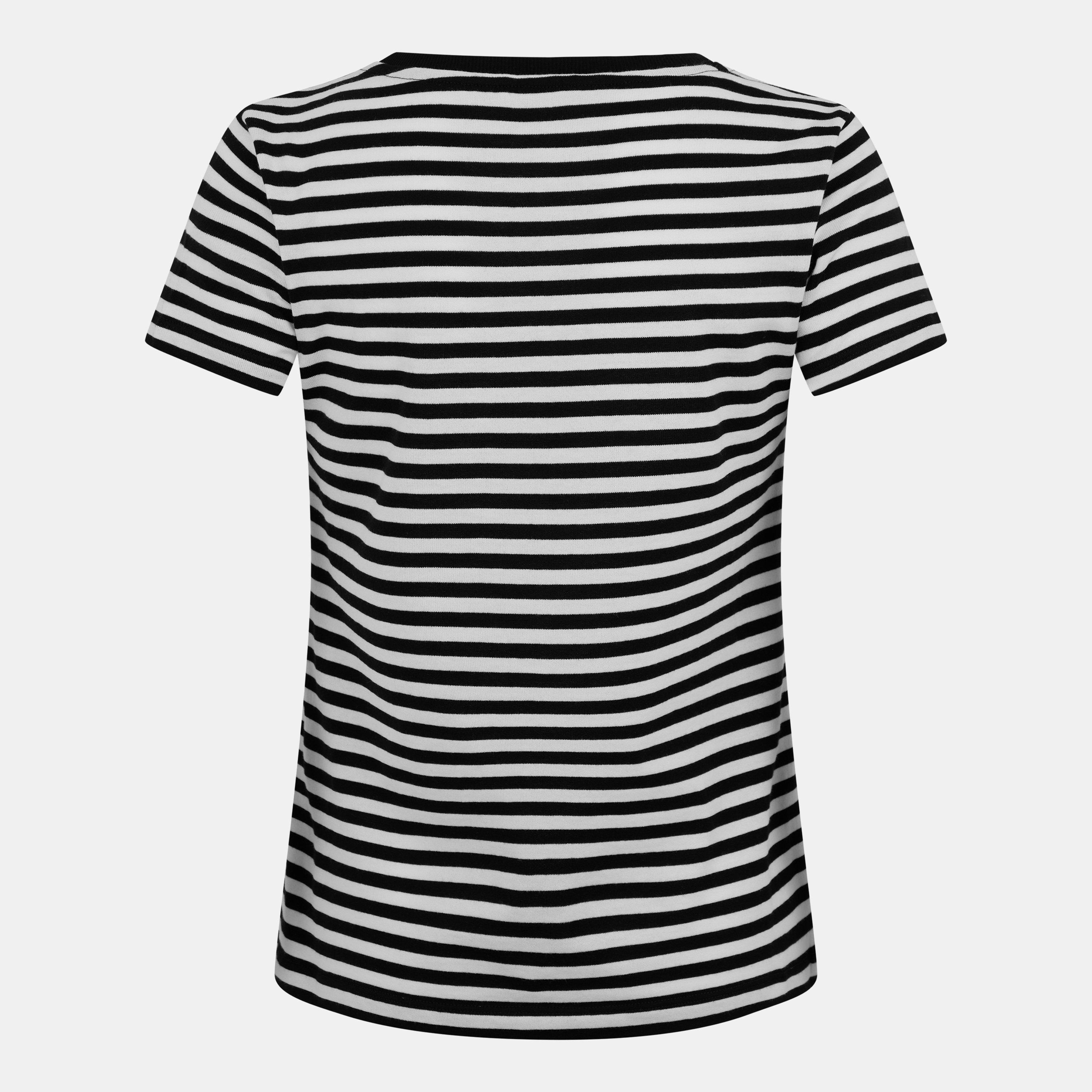 White F09 - Moncler - Women's Stripe Regular Fit T-Shirt - 2