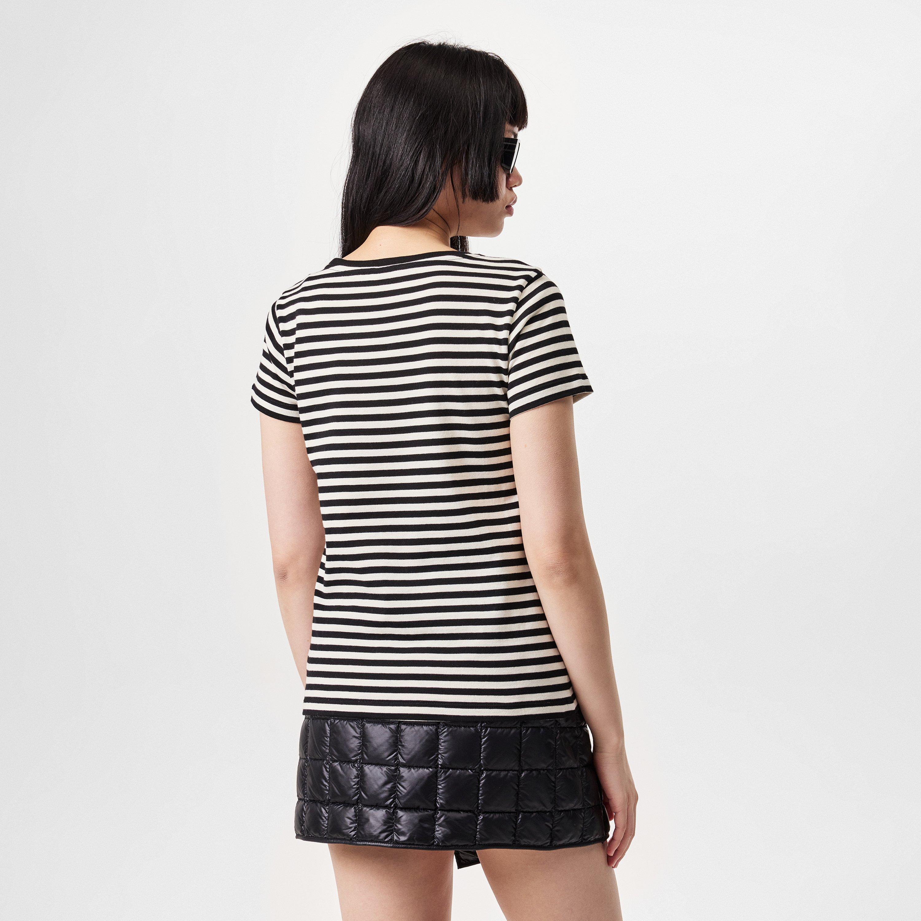 White F09 - Moncler - Women's Stripe Regular Fit T-Shirt - 4