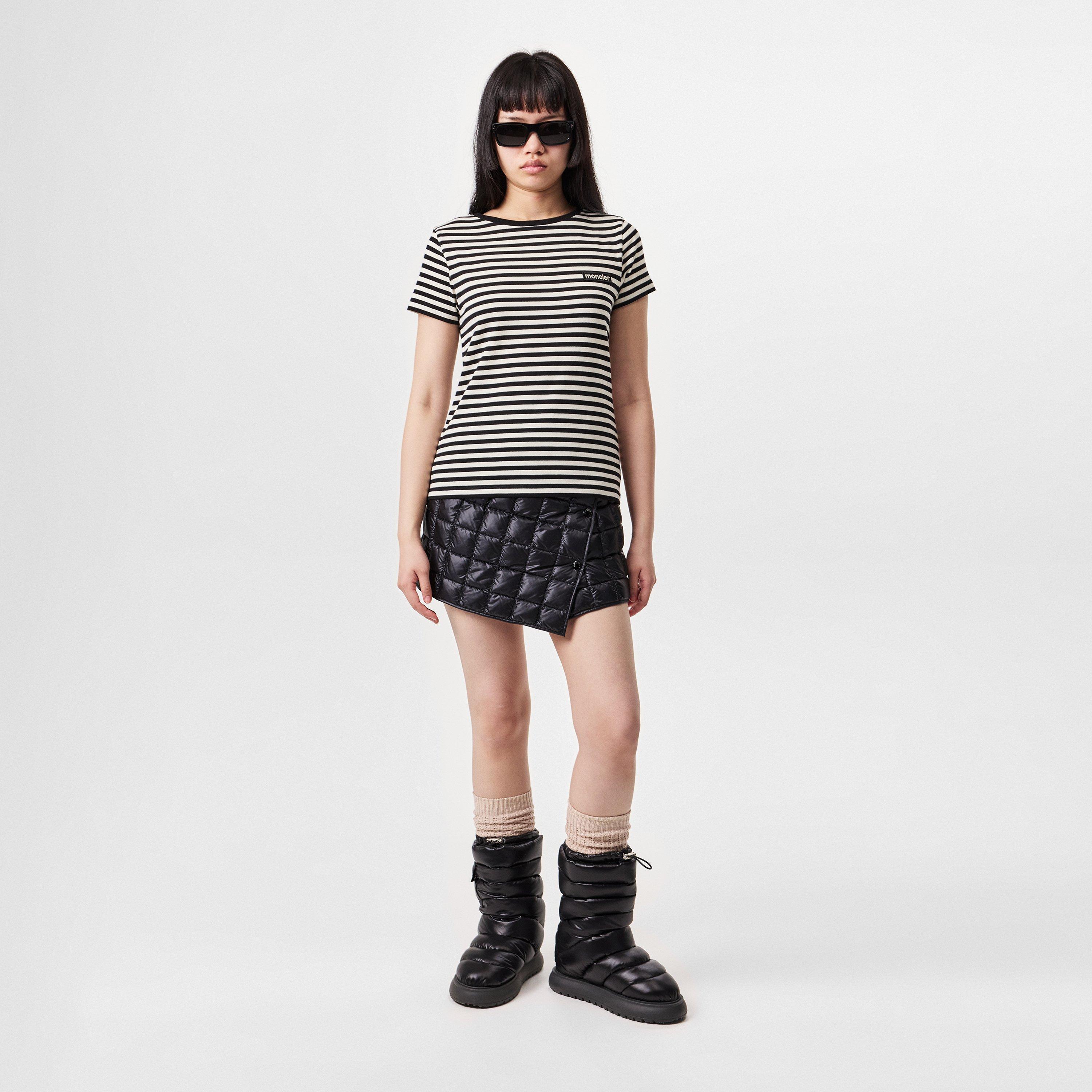 White F09 - Moncler - Women's Stripe Regular Fit T-Shirt - 6