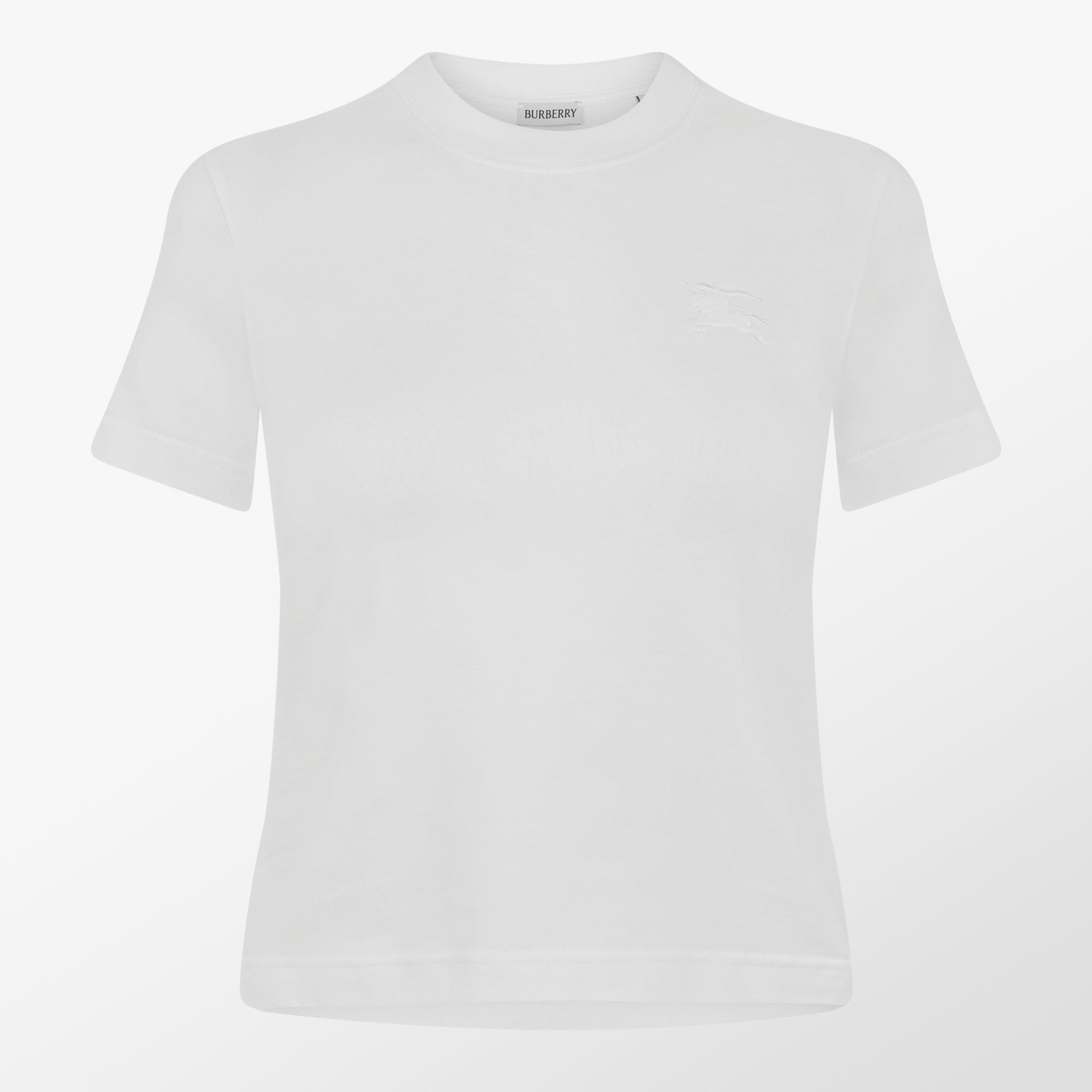 White - Burberry - Side Drawstring T-Shirt - 1