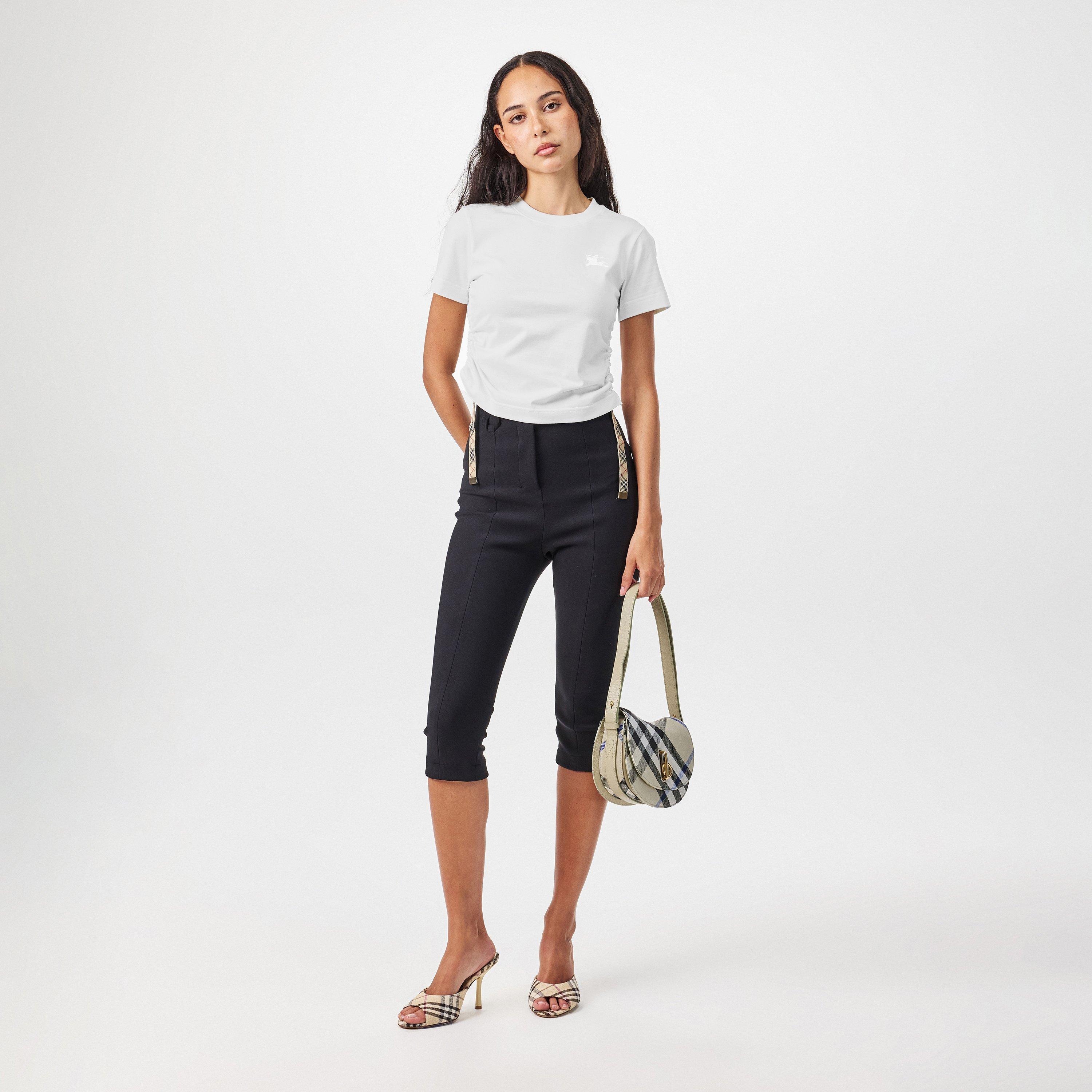 White - Burberry - Side Drawstring T-Shirt - 6