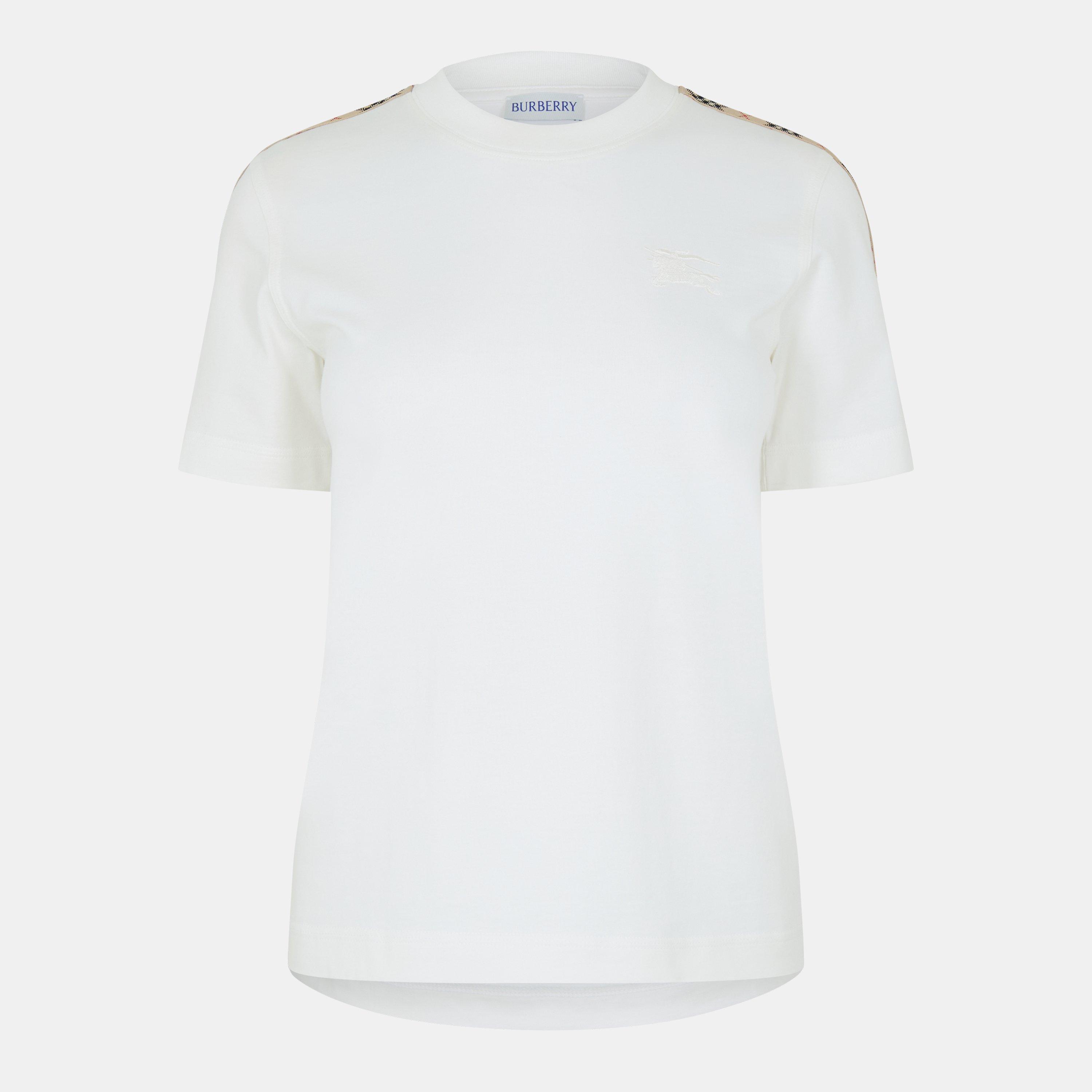 Burberry Tape Tee - Chalk - Size 10 (S)