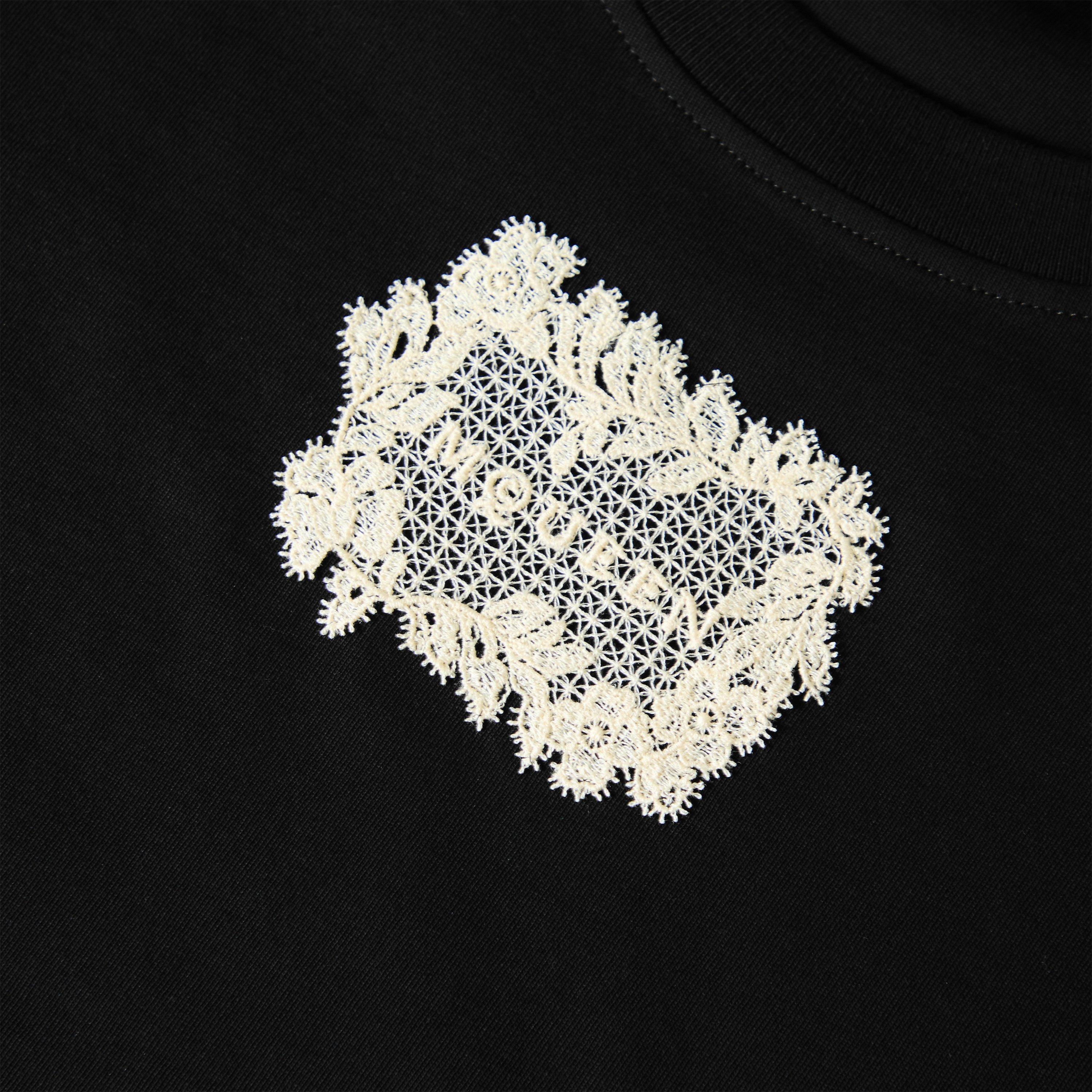 Black Ivory - Alexander McQueen - Alex Lace LG T-Shirt Ld63 - 3